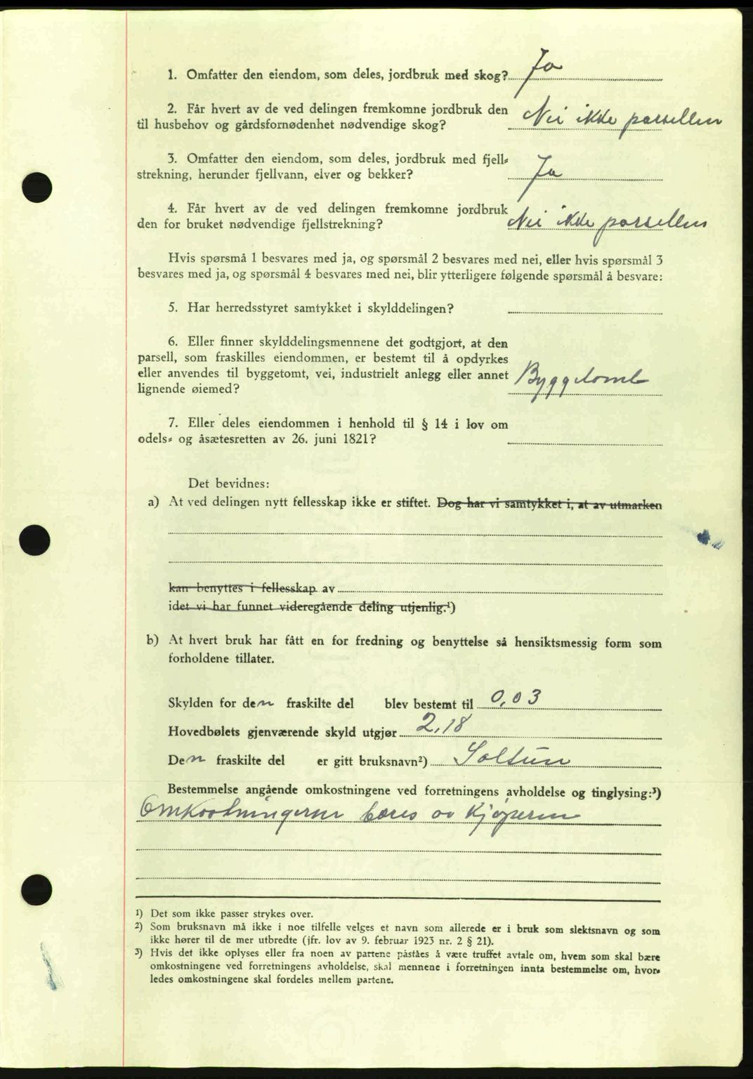 Romsdal sorenskriveri, AV/SAT-A-4149/1/2/2C: Pantebok nr. A14, 1943-1943, Dagboknr: 1640/1943