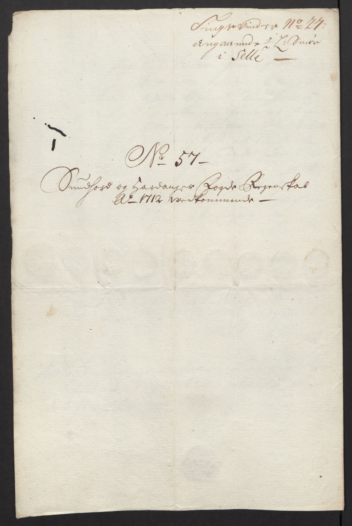 Rentekammeret inntil 1814, Reviderte regnskaper, Fogderegnskap, AV/RA-EA-4092/R48/L2988: Fogderegnskap Sunnhordland og Hardanger, 1712, s. 352