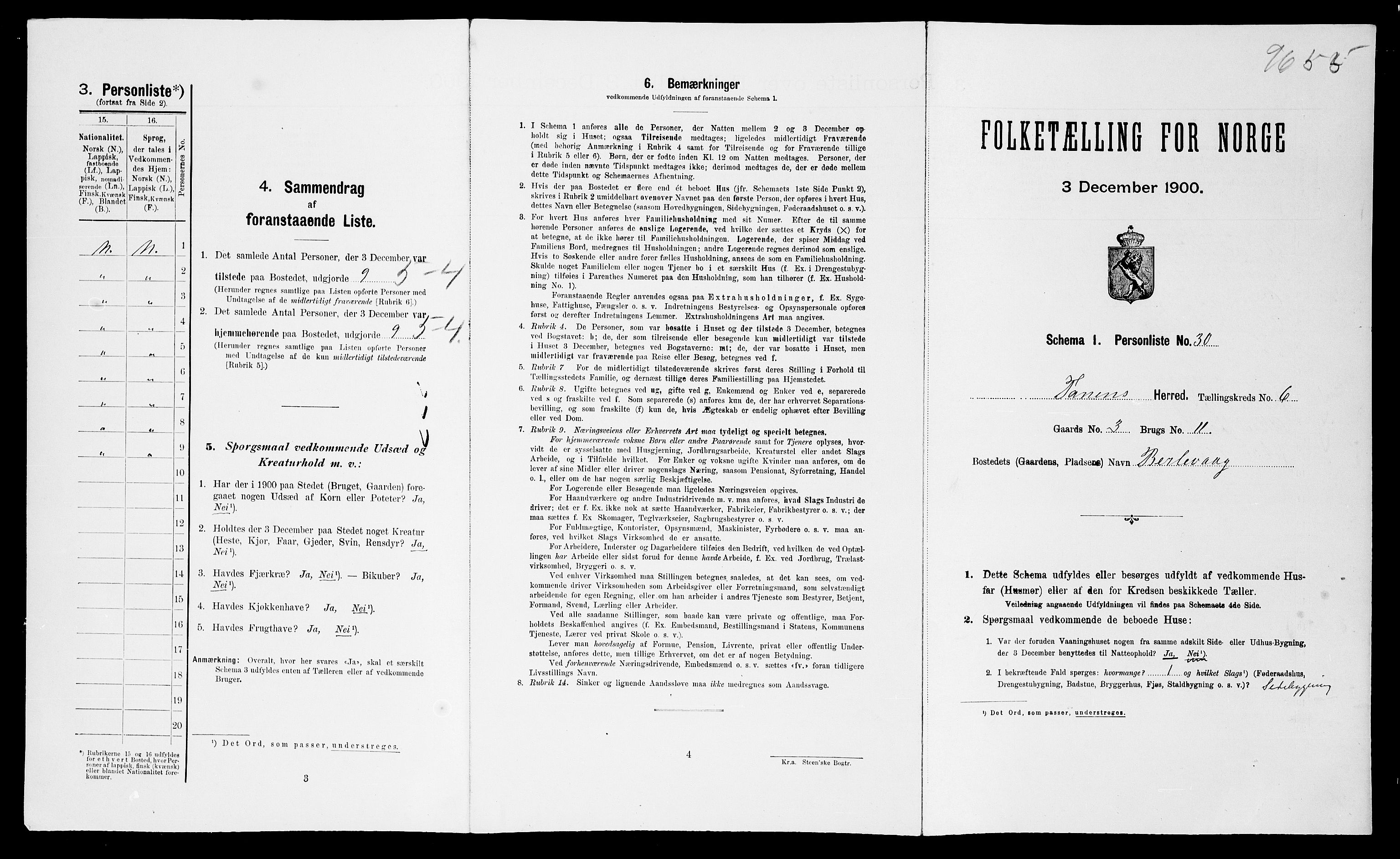 SATØ, Folketelling 1900 for 2025 Tana herred, 1900, s. 958