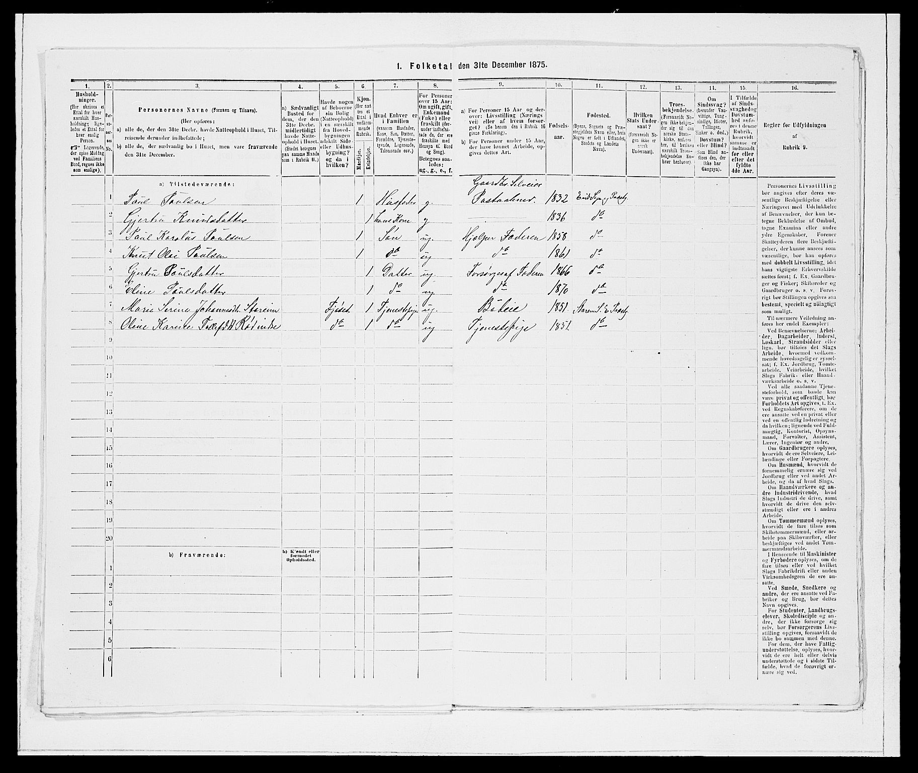 SAB, Folketelling 1875 for 1443P Eid prestegjeld, 1875, s. 241