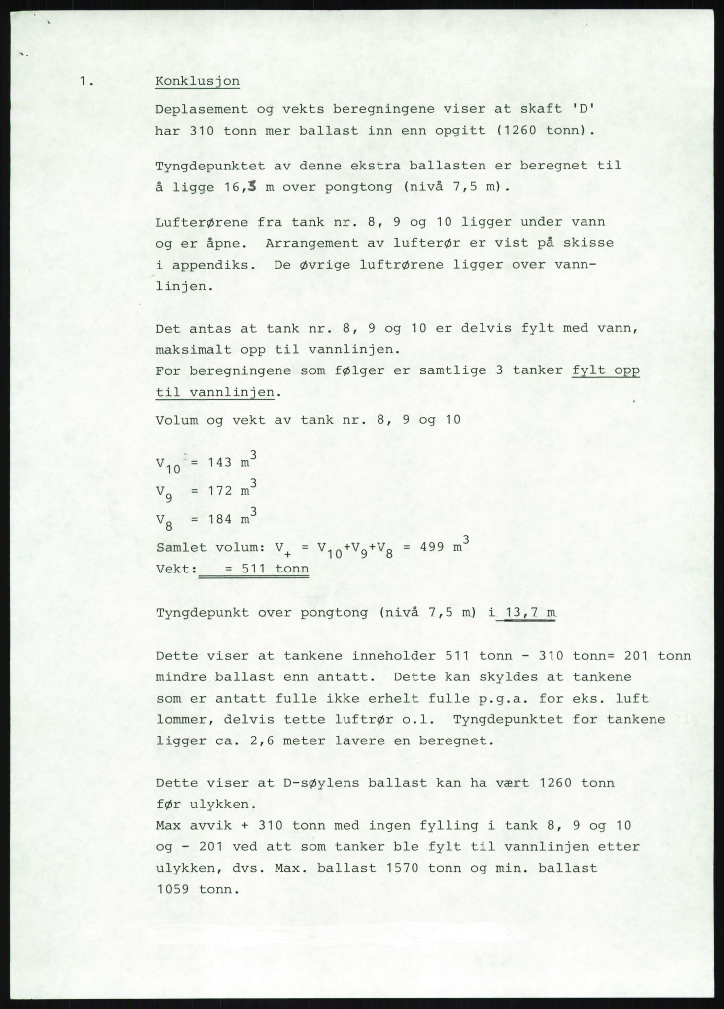 Justisdepartementet, Granskningskommisjonen ved Alexander Kielland-ulykken 27.3.1980, AV/RA-S-1165/D/L0019: S Værforhold (Doku.liste + S1-S5 av 5)/ T (T1-T2)/ U Stabilitet (Doku.liste + U1-U5 av 5), 1980-1981, s. 984