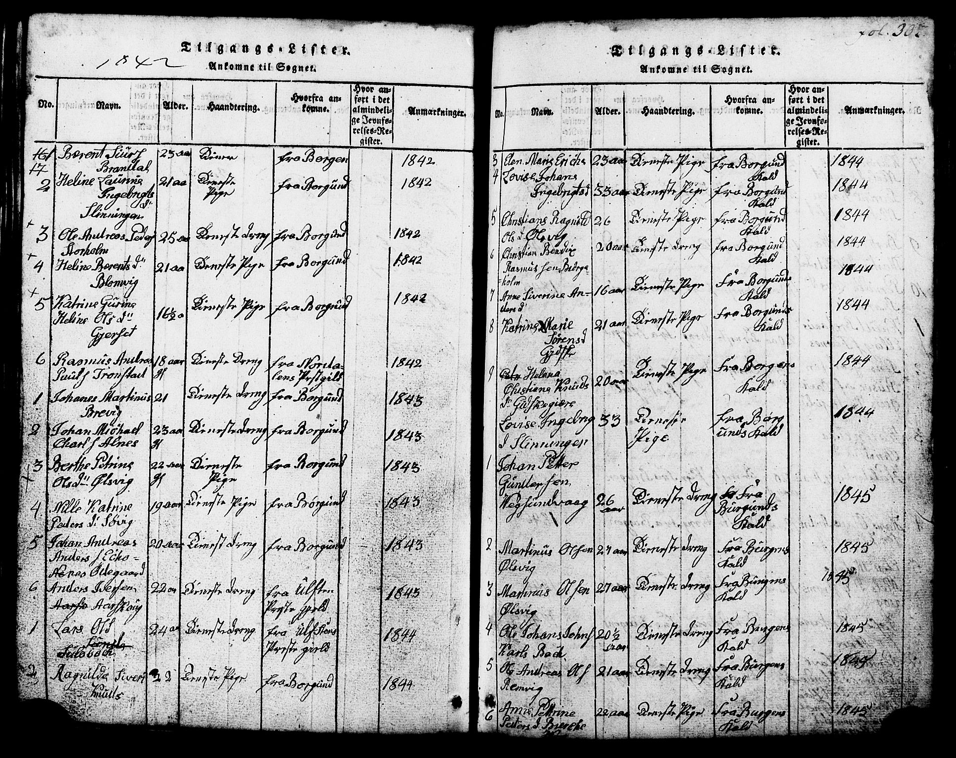 Ministerialprotokoller, klokkerbøker og fødselsregistre - Møre og Romsdal, AV/SAT-A-1454/537/L0520: Klokkerbok nr. 537C01, 1819-1868, s. 307