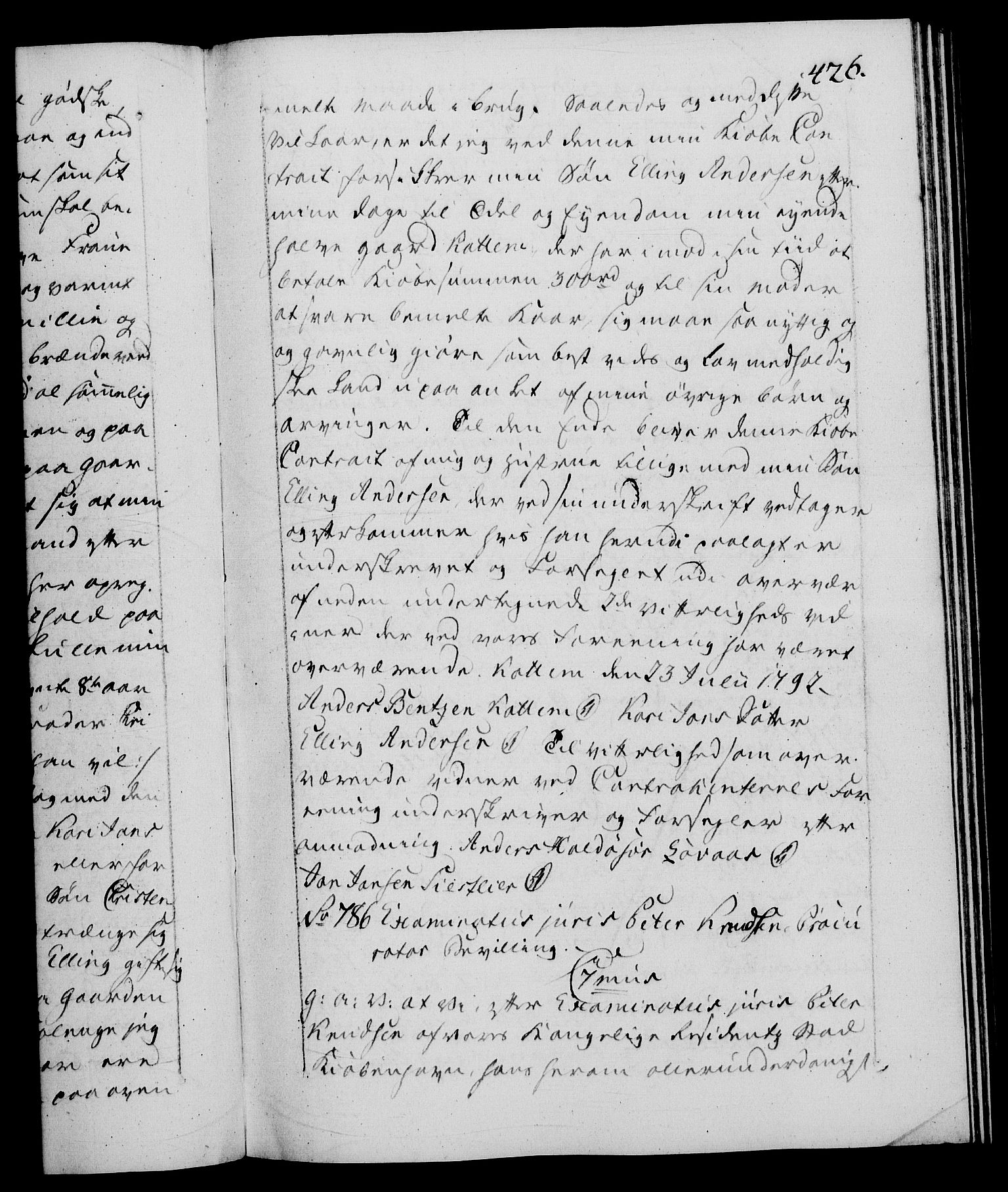 Danske Kanselli 1572-1799, RA/EA-3023/F/Fc/Fca/Fcaa/L0054: Norske registre, 1792-1793, s. 426a