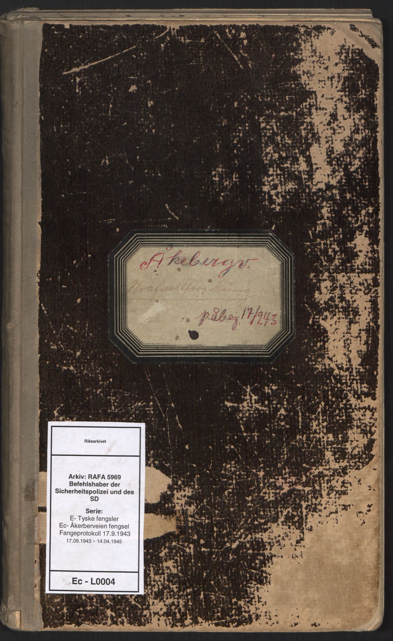 Befehlshaber der Sicherheitspolizei und des SD, AV/RA-RAFA-5969/E/Ec/L0004: Fangeprotokoll 17.9.1943, 1943-1945