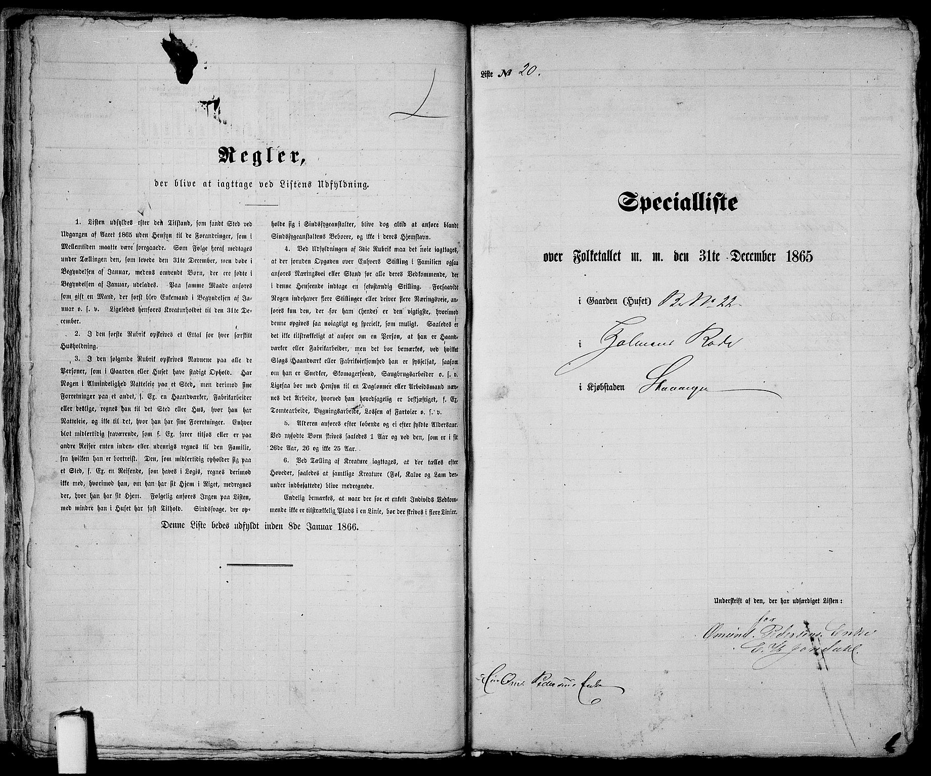 RA, Folketelling 1865 for 1103 Stavanger kjøpstad, 1865, s. 62