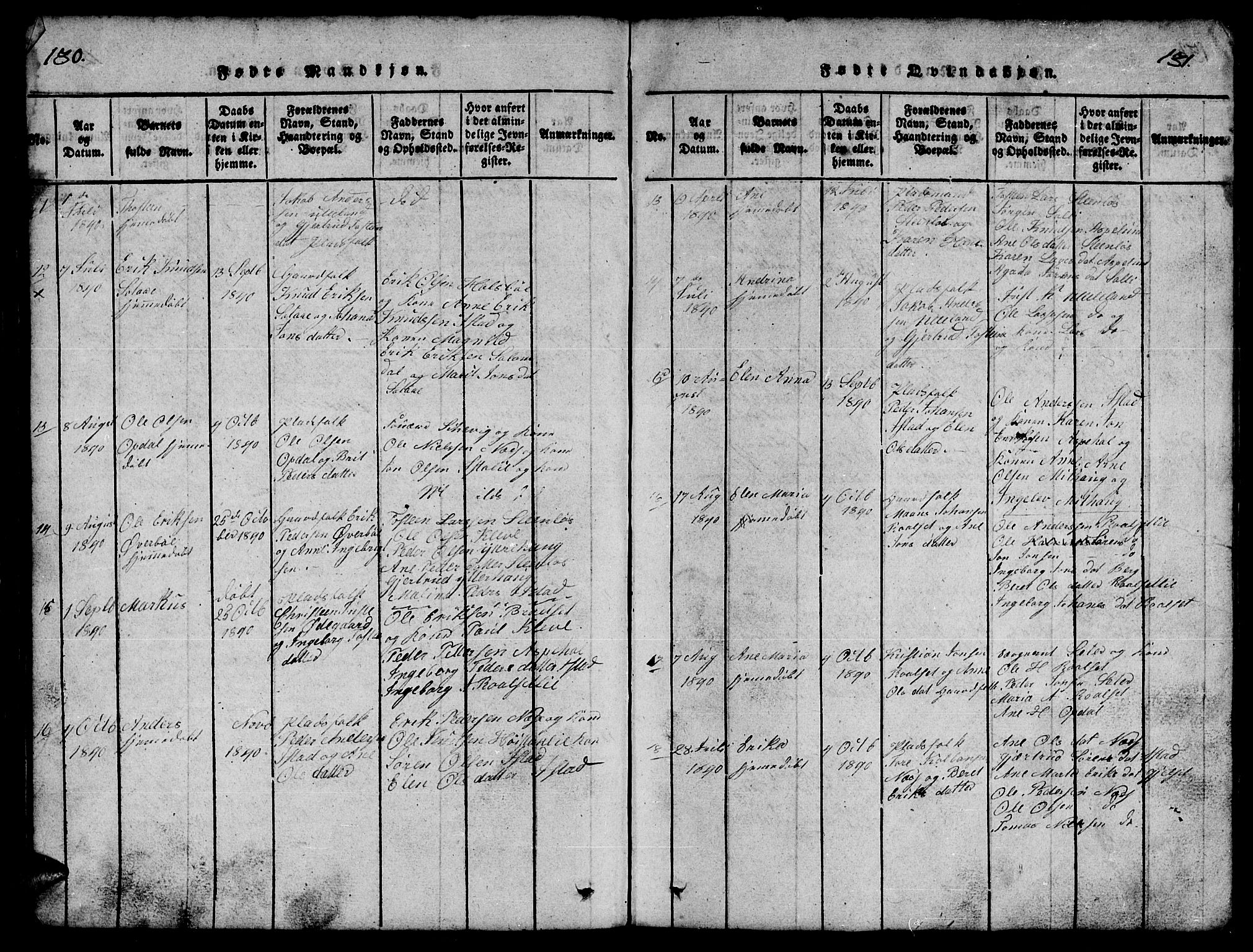 Ministerialprotokoller, klokkerbøker og fødselsregistre - Møre og Romsdal, AV/SAT-A-1454/557/L0683: Klokkerbok nr. 557C01, 1818-1862, s. 130-131