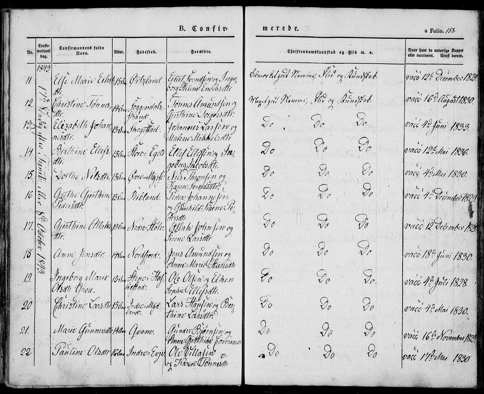 Sokndal sokneprestkontor, AV/SAST-A-101808: Ministerialbok nr. A 8.1, 1842-1857, s. 158