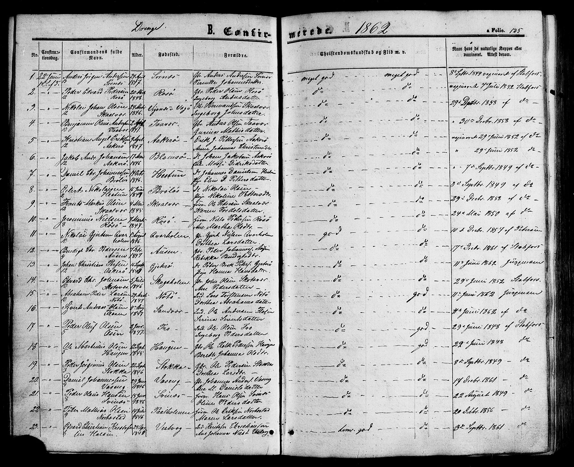 Ministerialprotokoller, klokkerbøker og fødselsregistre - Nordland, AV/SAT-A-1459/817/L0262: Ministerialbok nr. 817A03/ 1, 1862-1877, s. 125