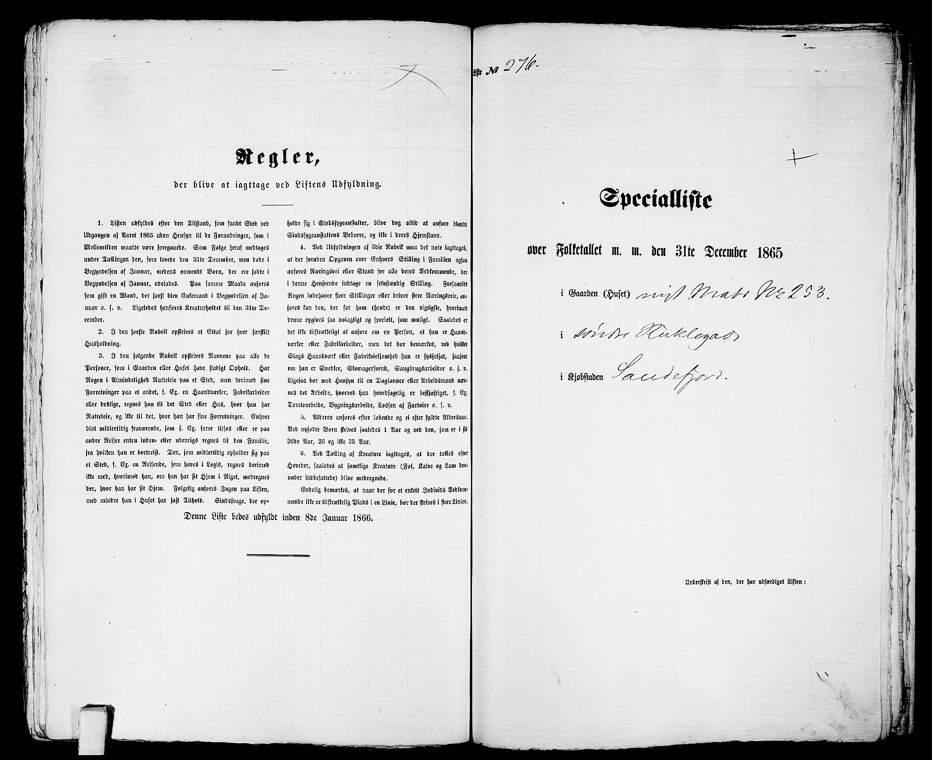 RA, Folketelling 1865 for 0706B Sandeherred prestegjeld, Sandefjord kjøpstad, 1865, s. 562