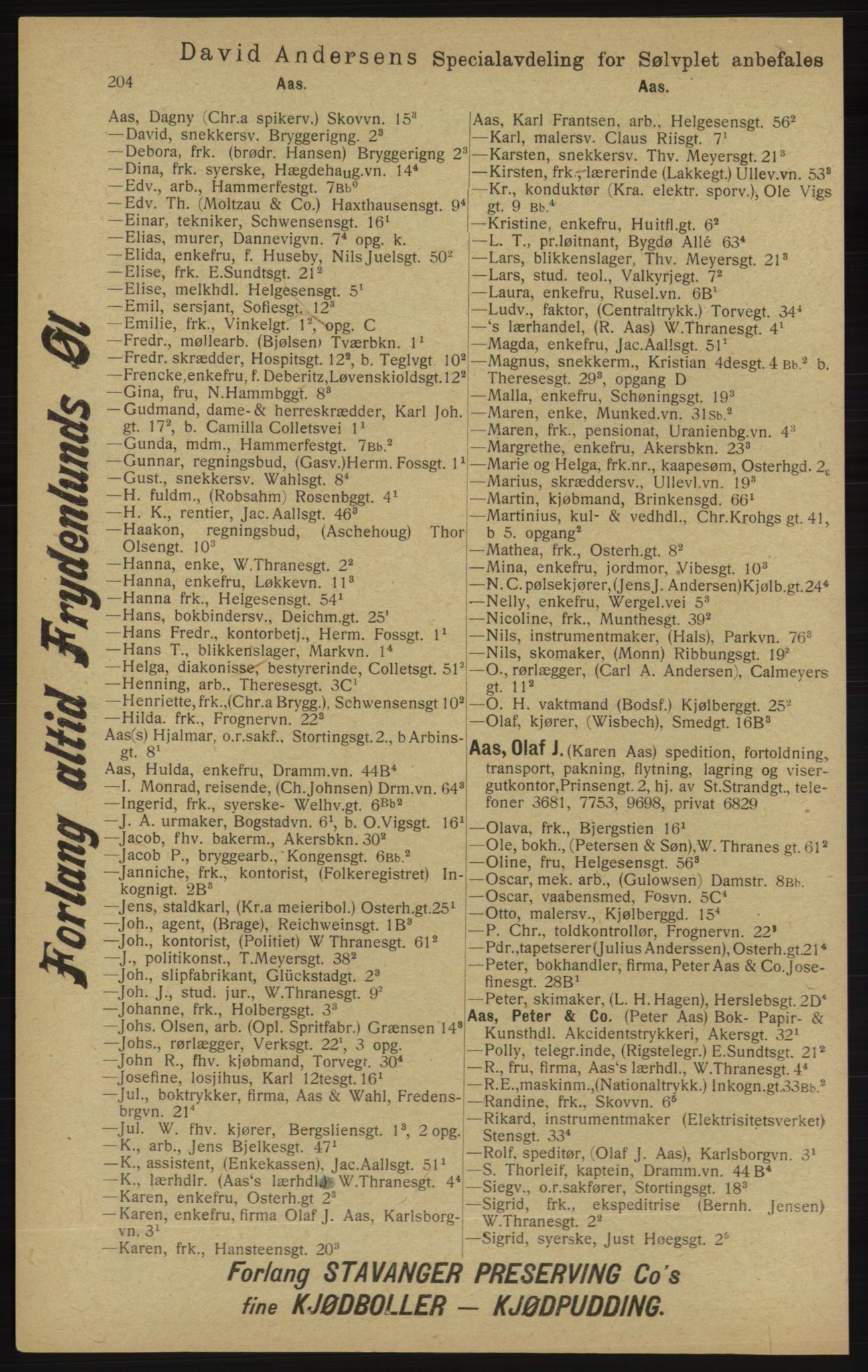 Kristiania/Oslo adressebok, PUBL/-, 1913, s. 214