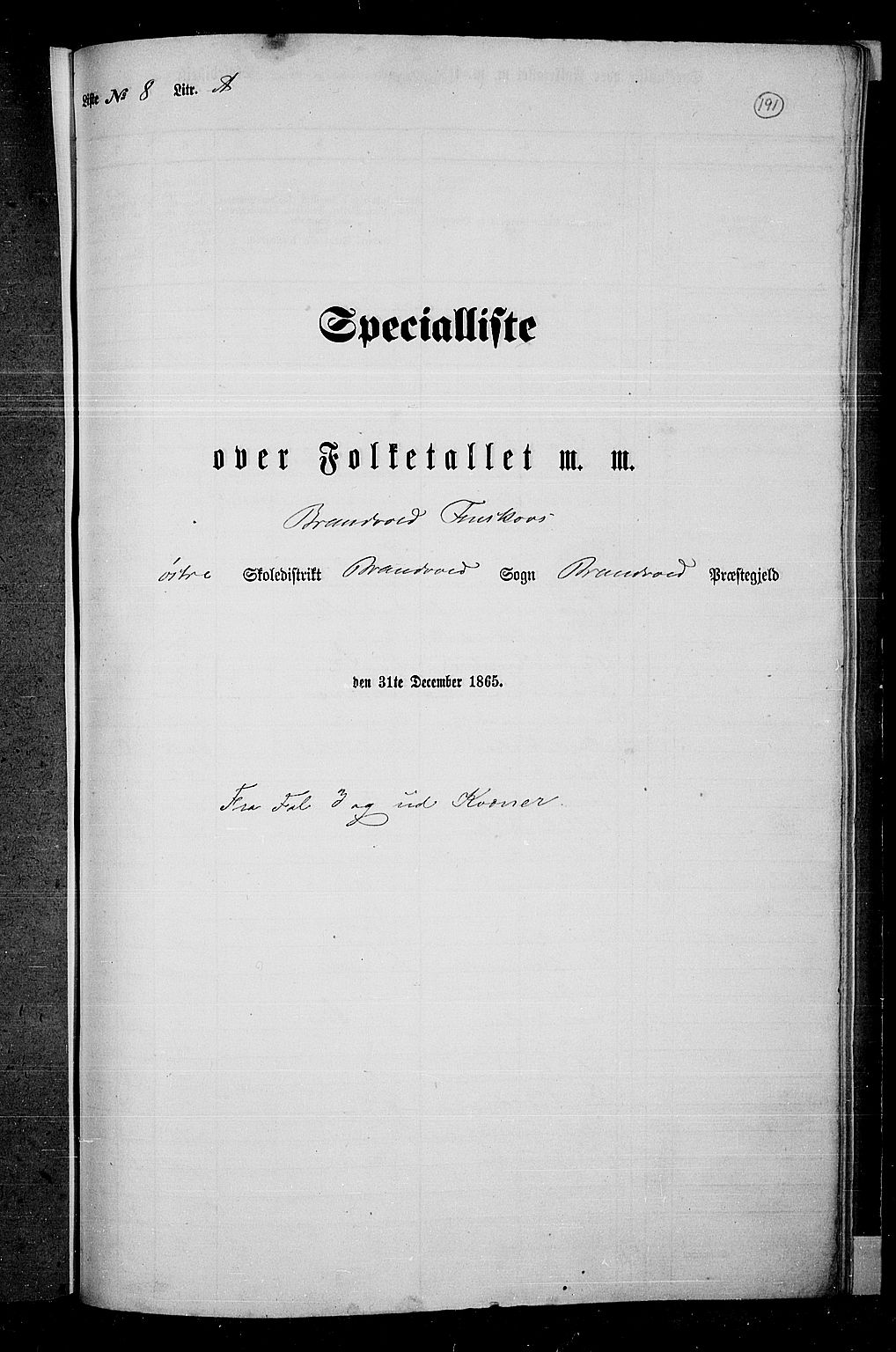 RA, Folketelling 1865 for 0422P Brandval prestegjeld, 1865, s. 159