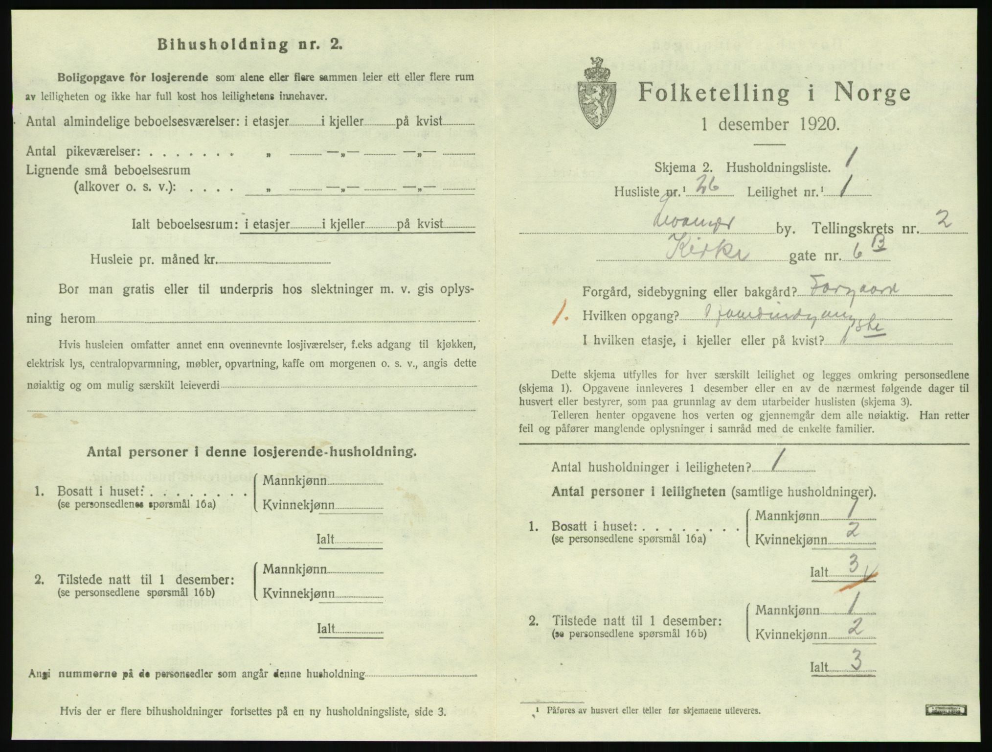 SAT, Folketelling 1920 for 1701 Levanger kjøpstad, 1920, s. 908