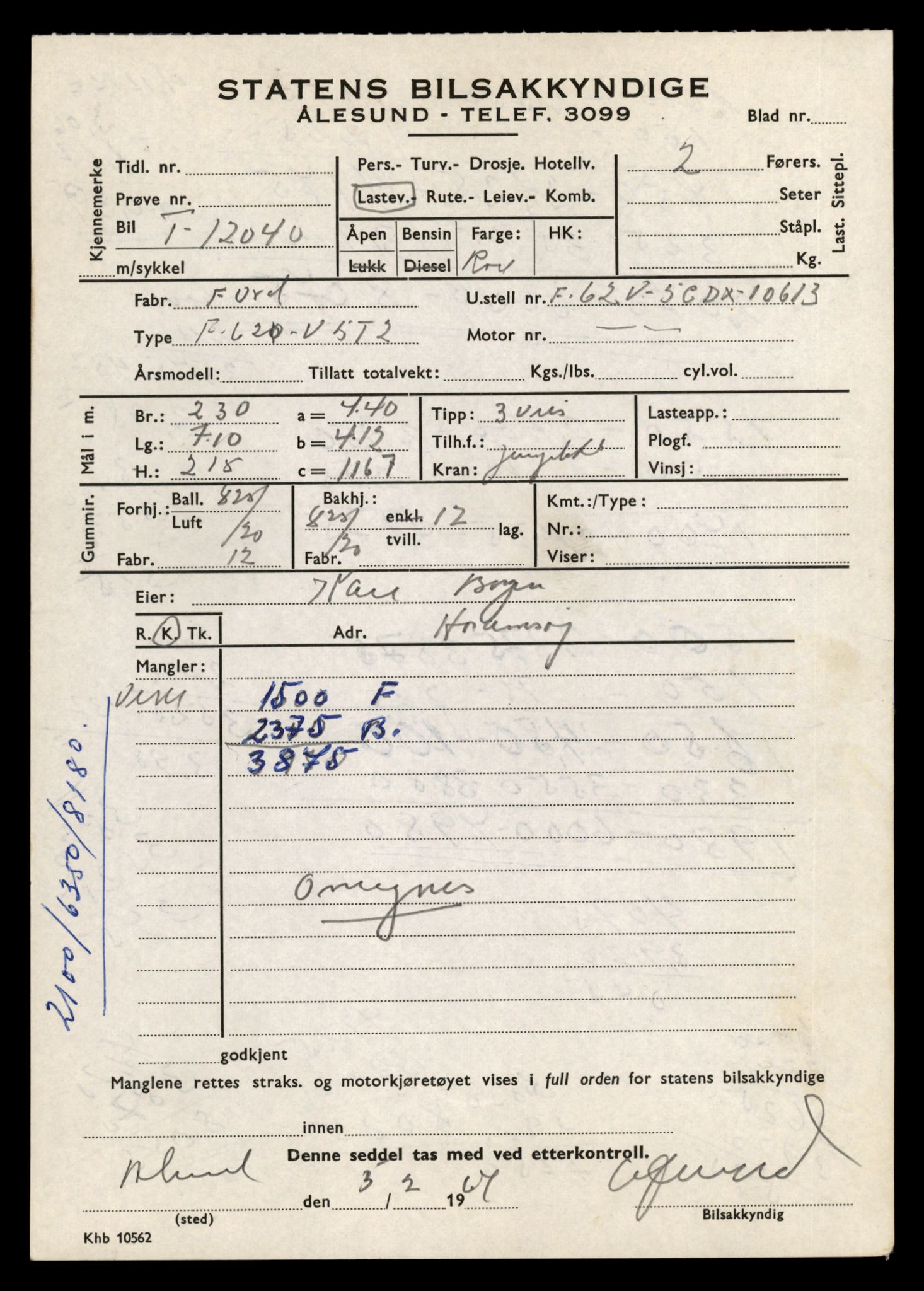 Møre og Romsdal vegkontor - Ålesund trafikkstasjon, AV/SAT-A-4099/F/Fe/L0035: Registreringskort for kjøretøy T 12653 - T 12829, 1927-1998, s. 793
