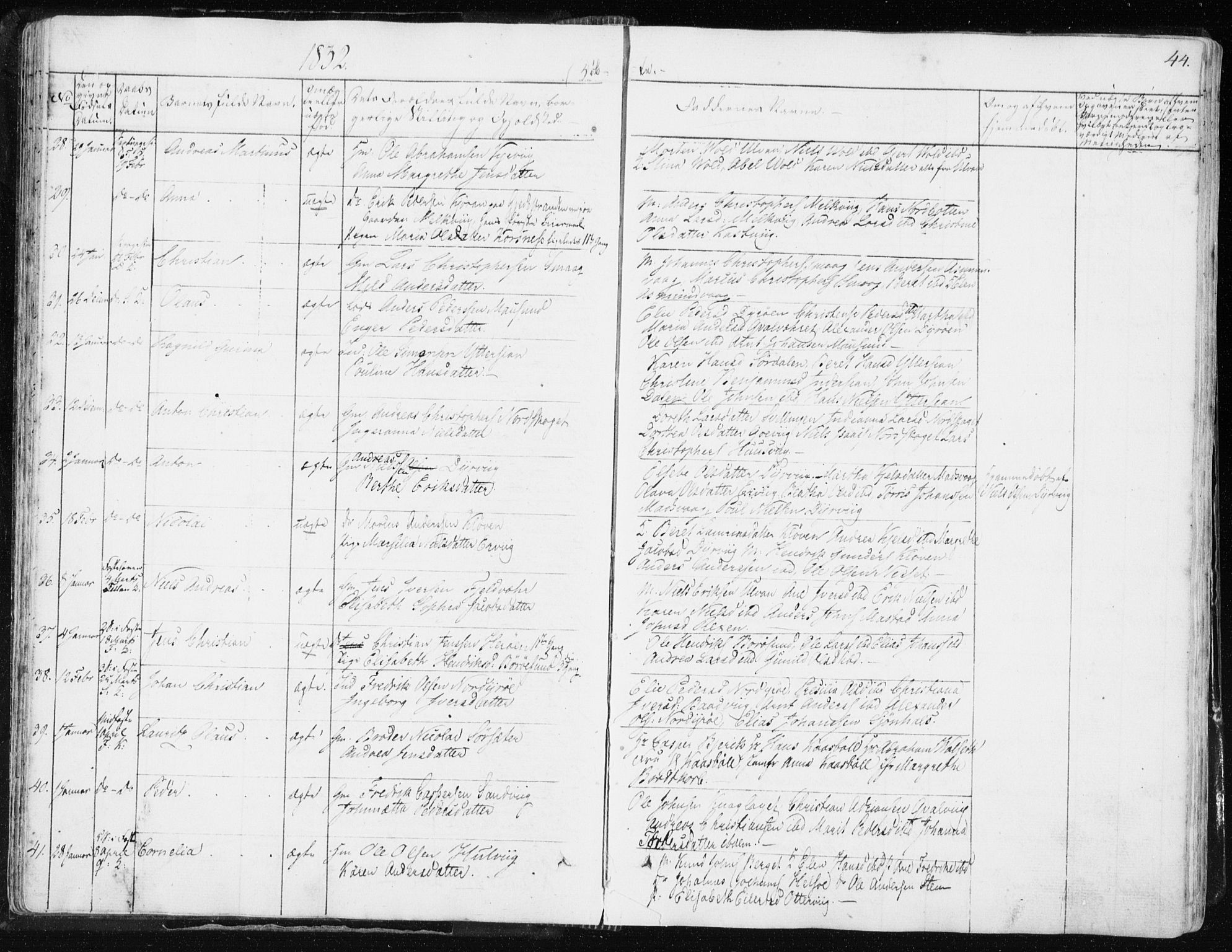 Ministerialprotokoller, klokkerbøker og fødselsregistre - Sør-Trøndelag, AV/SAT-A-1456/634/L0528: Ministerialbok nr. 634A04, 1827-1842, s. 44
