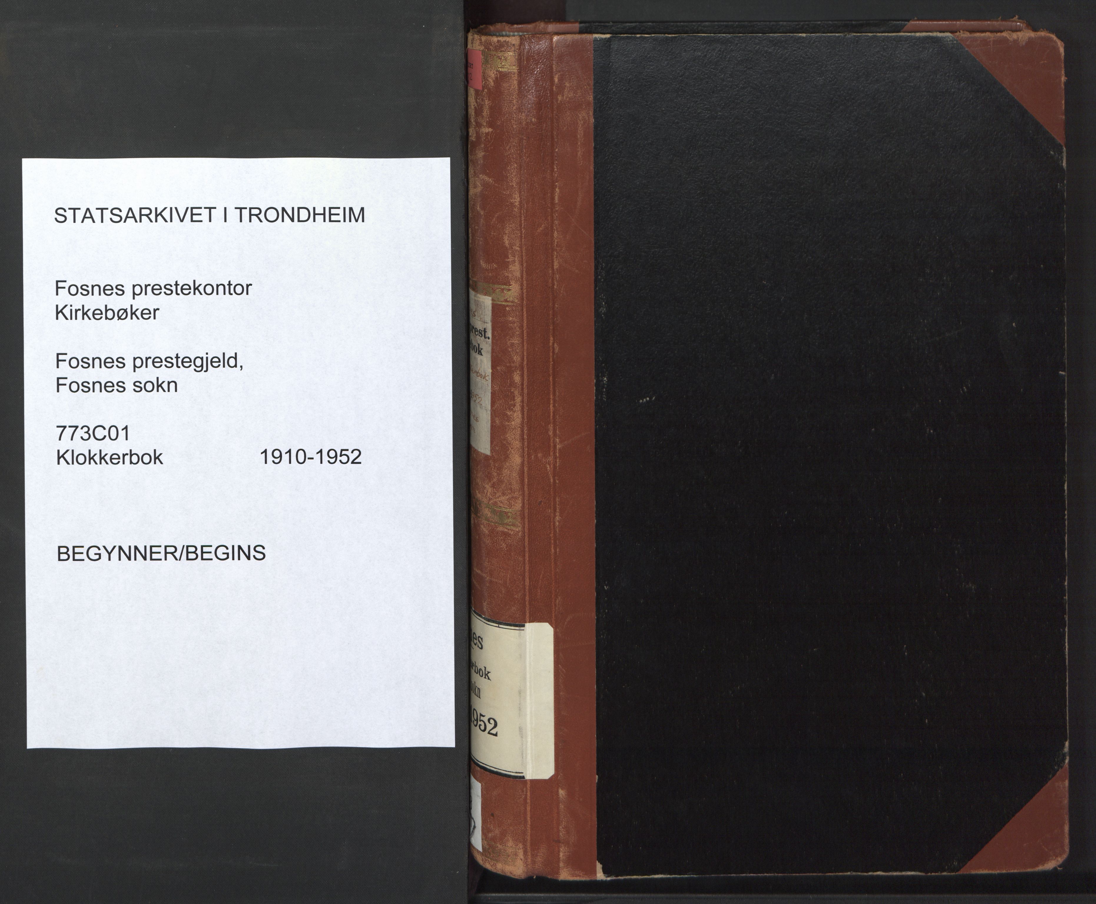 Ministerialprotokoller, klokkerbøker og fødselsregistre - Nord-Trøndelag, AV/SAT-A-1458/773/L0625: Klokkerbok nr. 773C01, 1910-1952