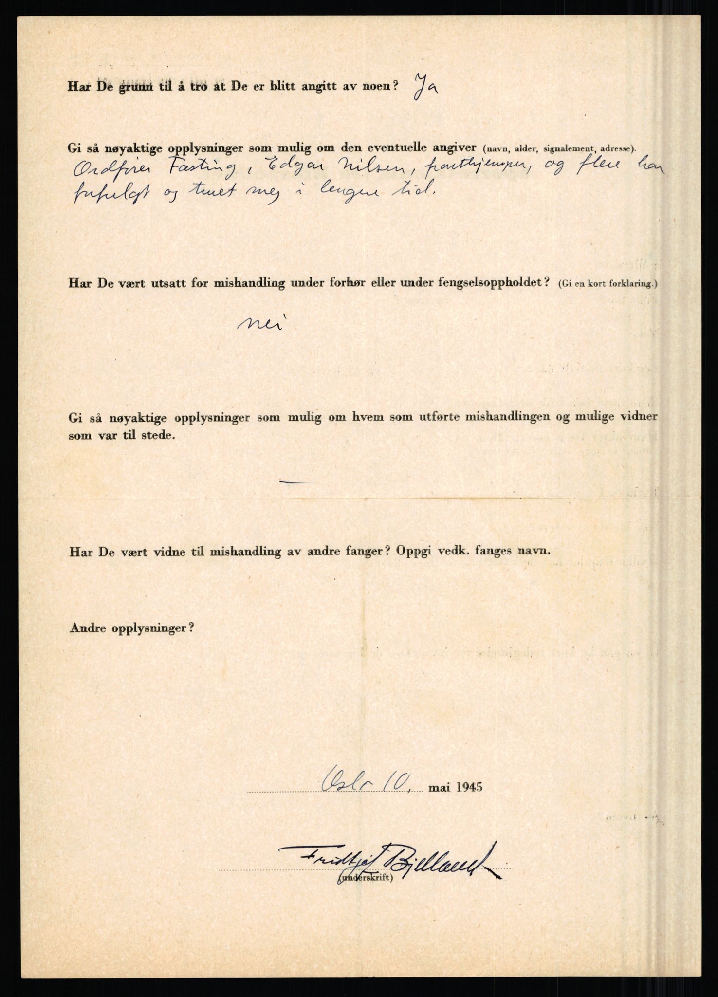 Rikspolitisjefen, AV/RA-S-1560/L/L0002: Berg, Alf - Bråthen, Thorleif, 1940-1945, s. 447