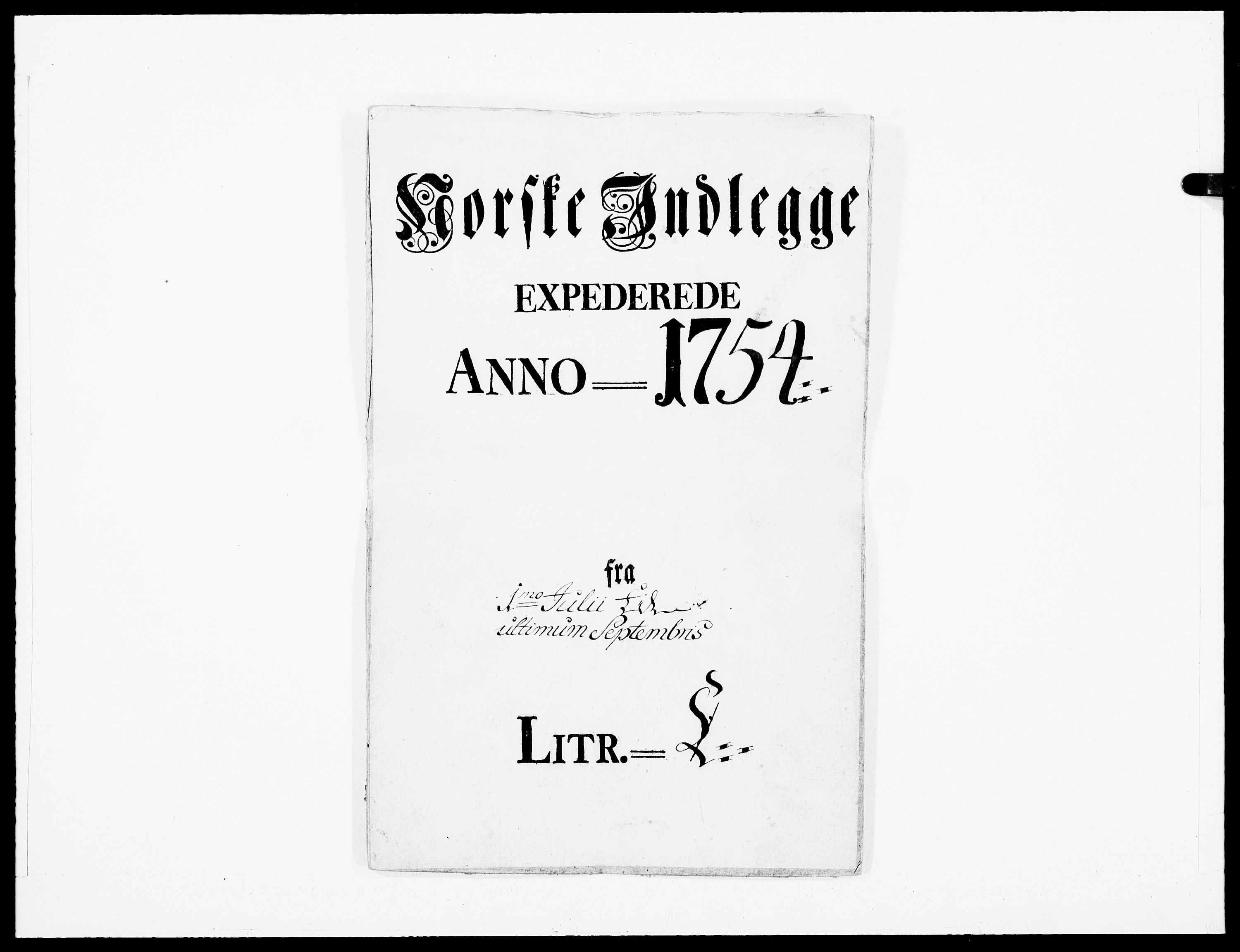 Danske Kanselli 1572-1799, AV/RA-EA-3023/F/Fc/Fcc/Fcca/L0167: Norske innlegg 1572-1799, 1754, s. 1