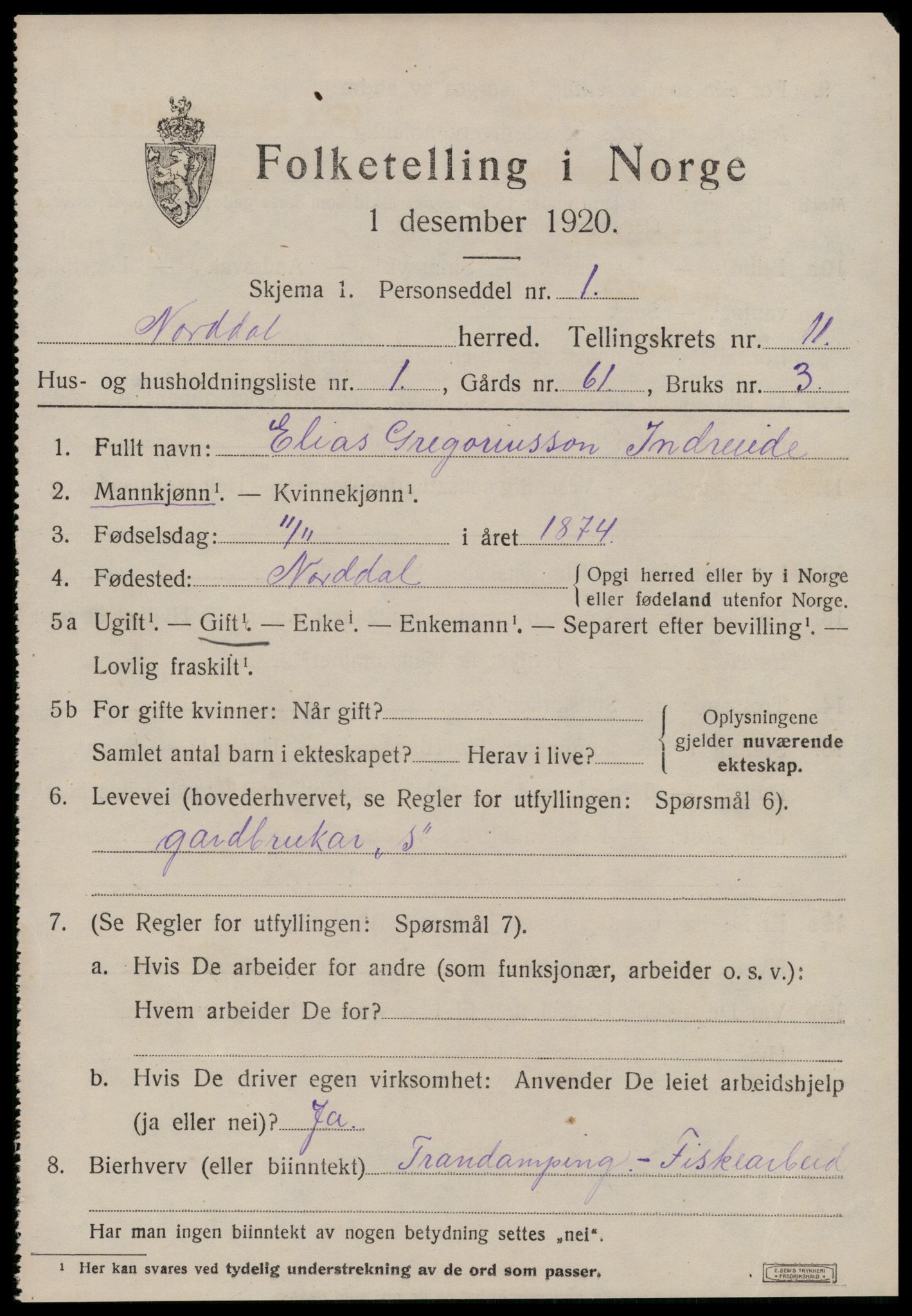 SAT, Folketelling 1920 for 1524 Norddal herred, 1920, s. 5591