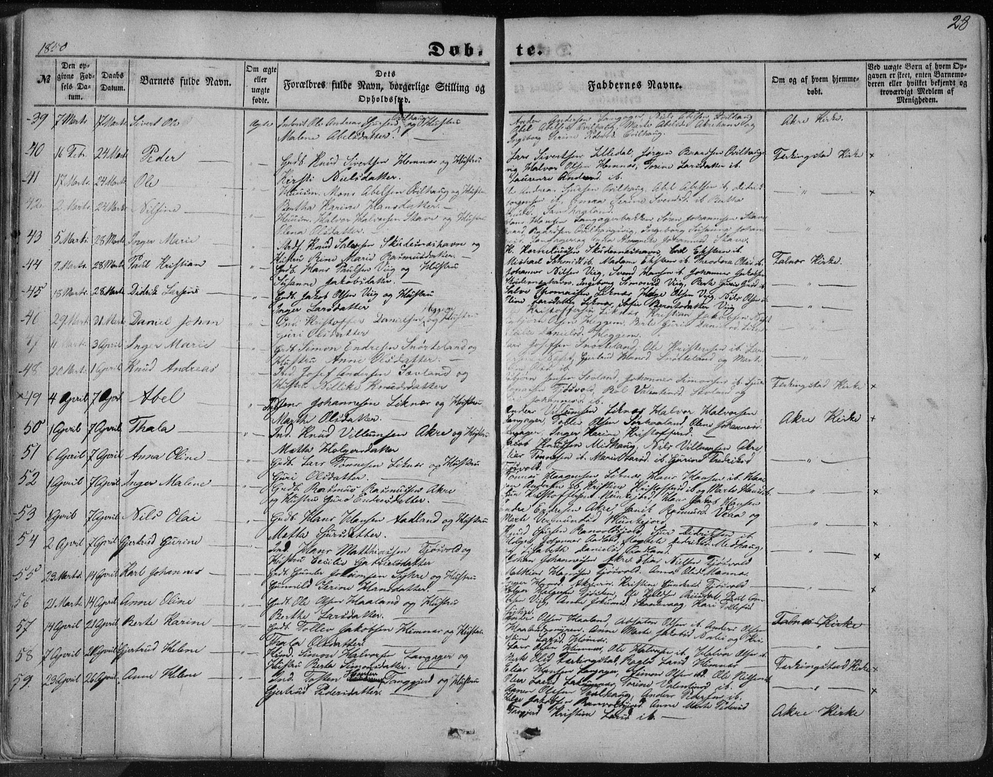 Skudenes sokneprestkontor, AV/SAST-A -101849/H/Ha/Haa/L0004: Ministerialbok nr. A 3.1, 1847-1863, s. 28