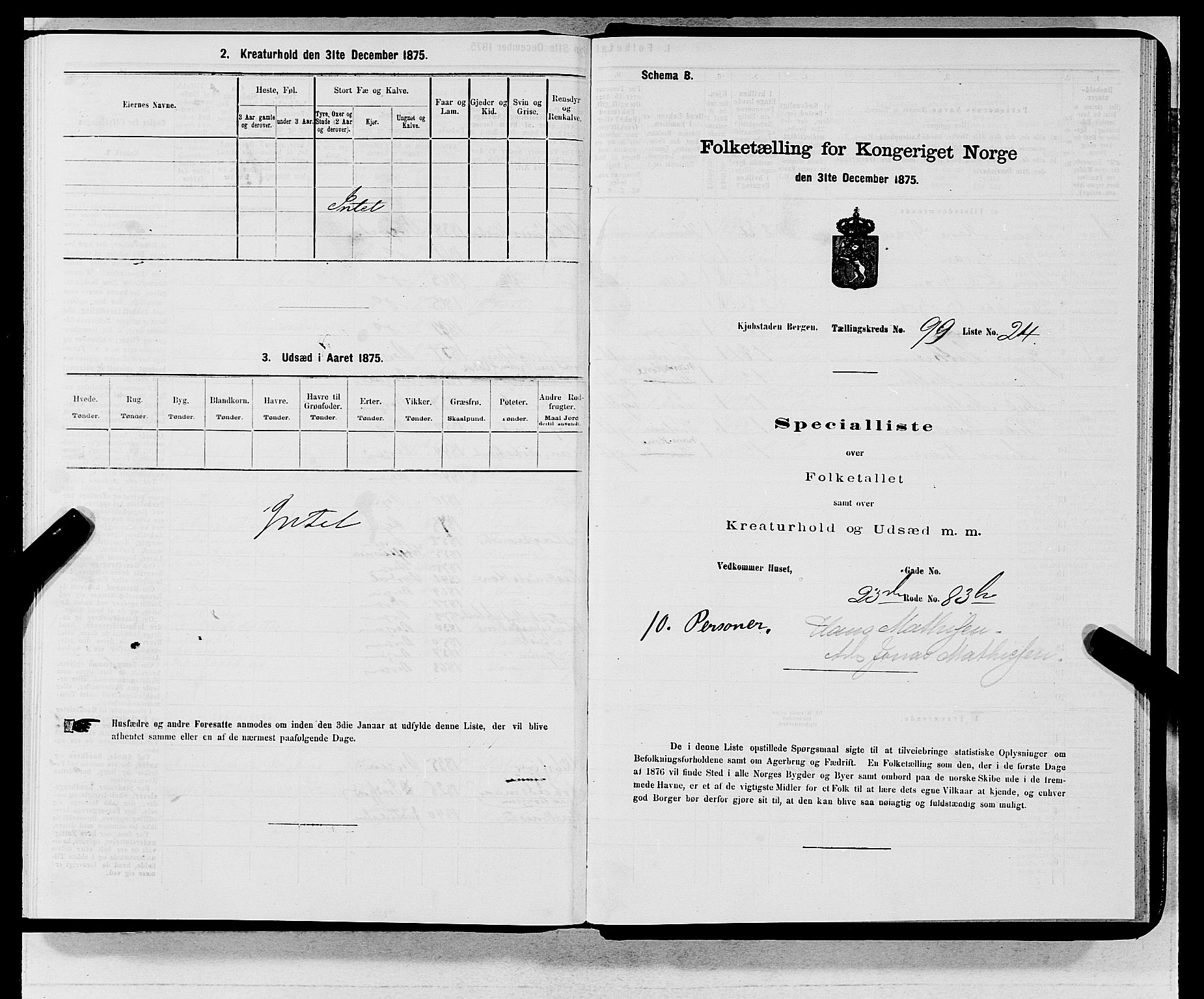 SAB, Folketelling 1875 for 1301 Bergen kjøpstad, 1875, s. 5391