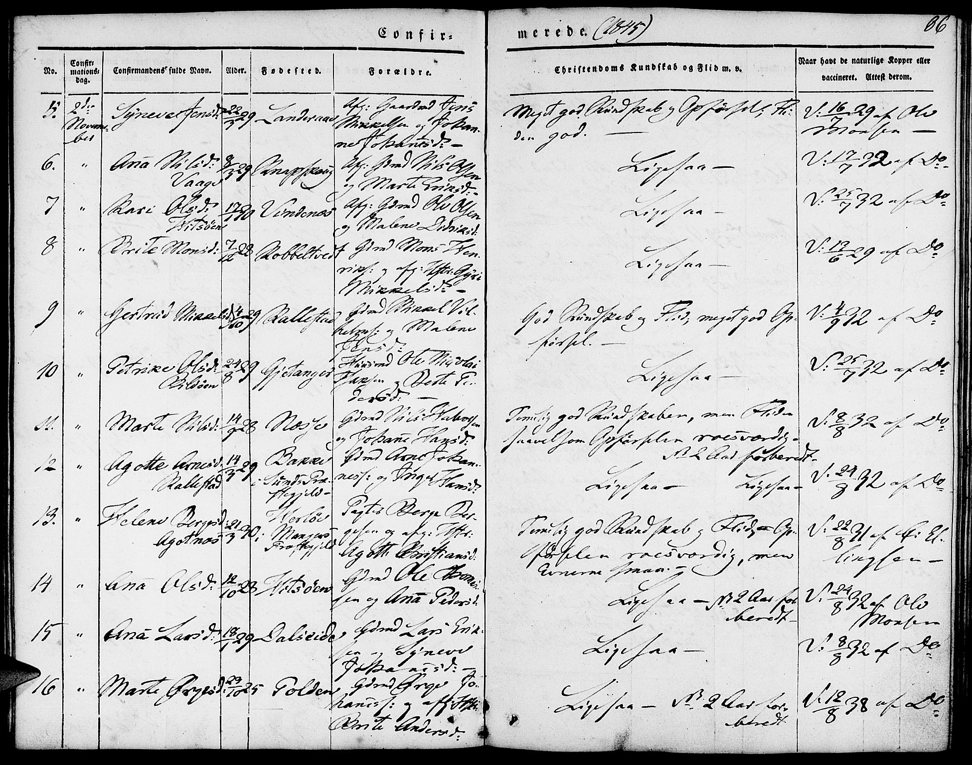 Fjell sokneprestembete, AV/SAB-A-75301/H/Haa: Ministerialbok nr. A 1, 1835-1850, s. 86