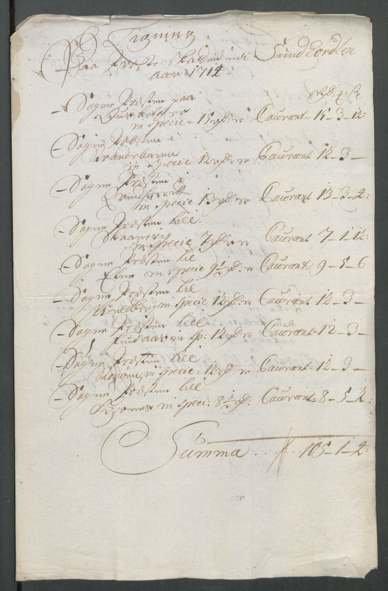Rentekammeret inntil 1814, Reviderte regnskaper, Fogderegnskap, RA/EA-4092/R48/L2990: Fogderegnskap Sunnhordland og Hardanger, 1714, s. 103