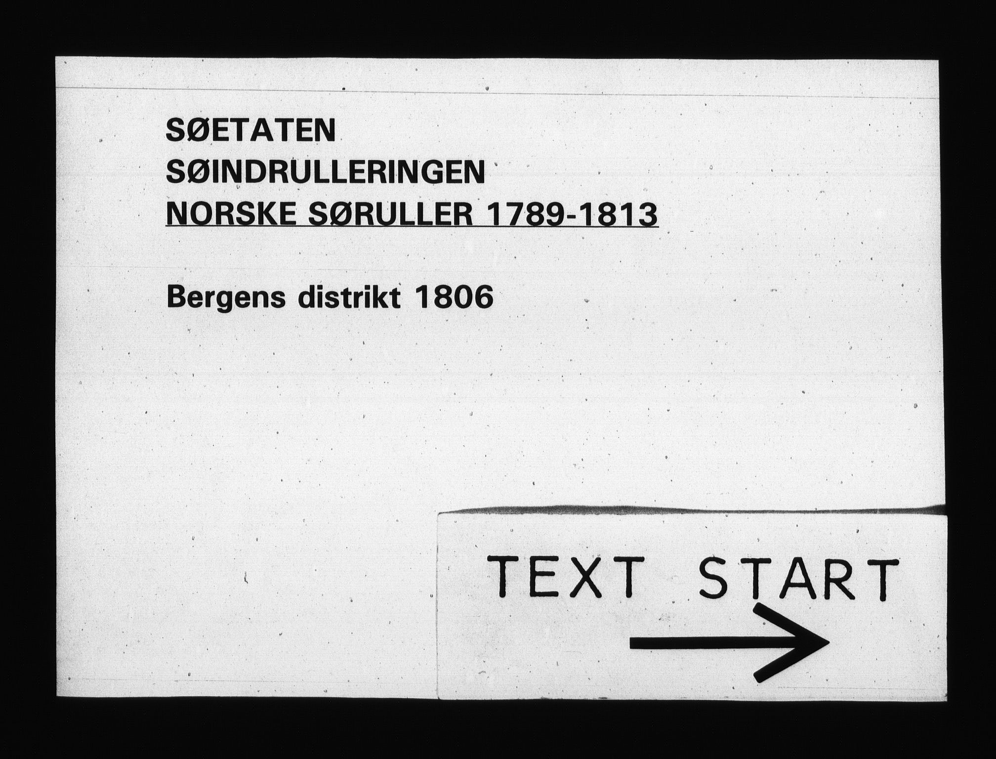 Sjøetaten, RA/EA-3110/F/L0245: Bergen distrikt, bind 1, 1806