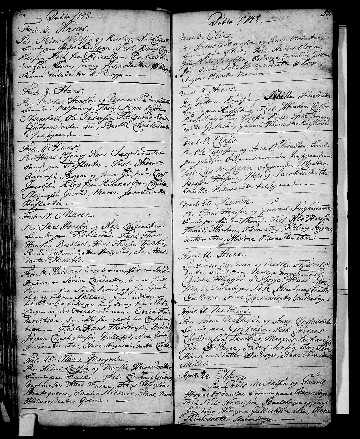 Stokke kirkebøker, AV/SAKO-A-320/F/Fa/L0002: Ministerialbok nr. I 2, 1732-1770, s. 53