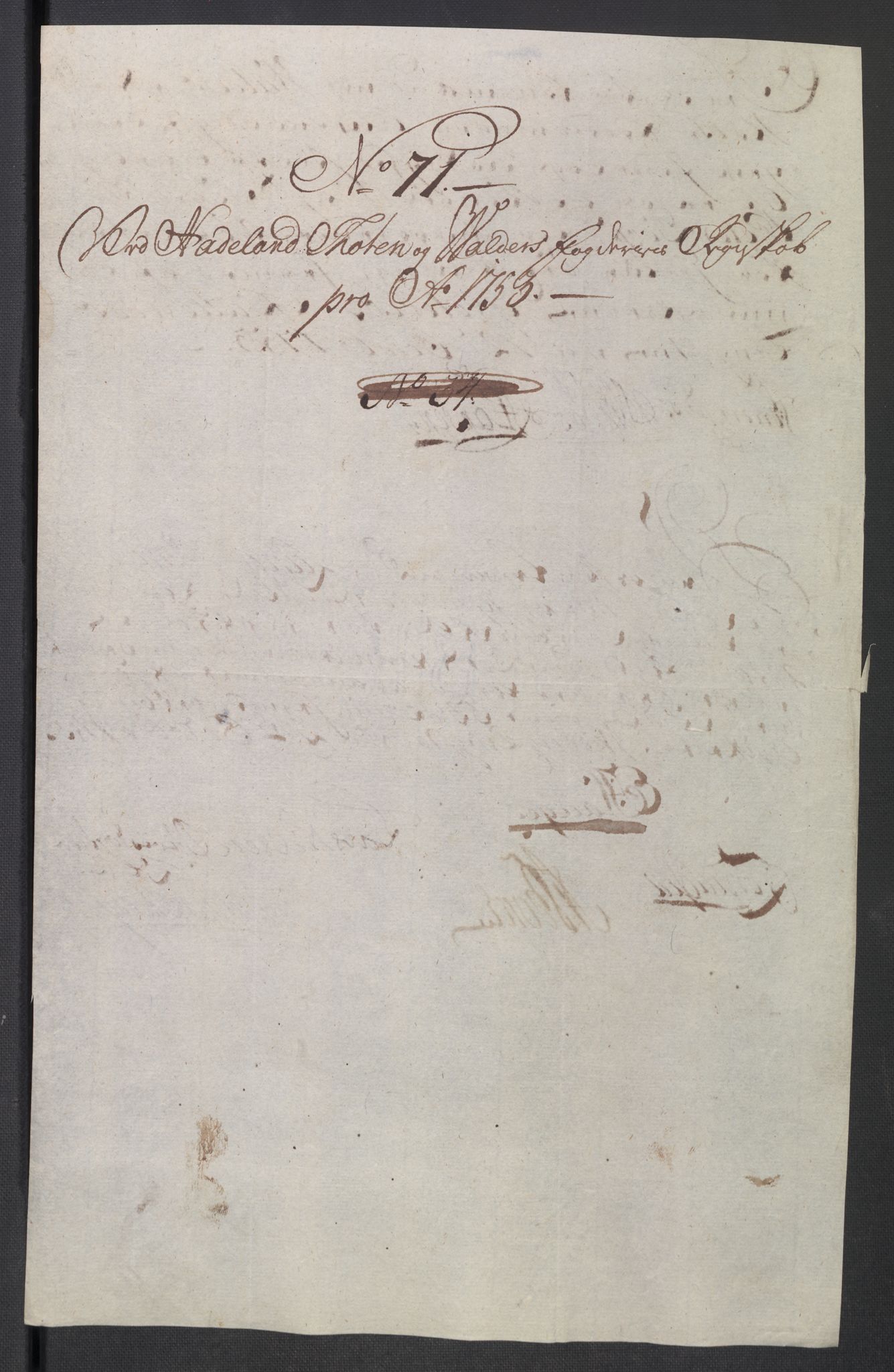 Rentekammeret inntil 1814, Reviderte regnskaper, Fogderegnskap, AV/RA-EA-4092/R18/L1349: Fogderegnskap Hadeland, Toten og Valdres, 1752-1753, s. 626