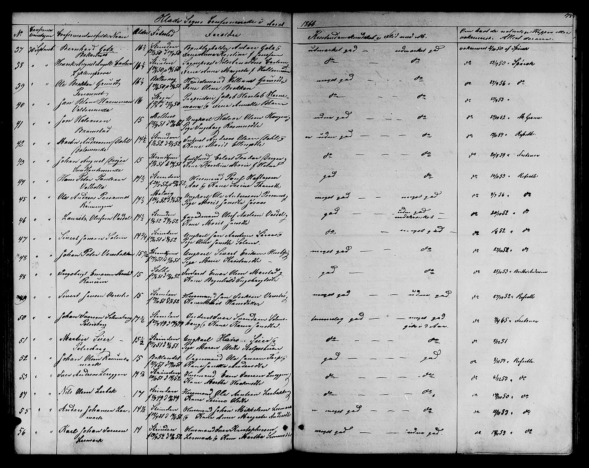 Ministerialprotokoller, klokkerbøker og fødselsregistre - Sør-Trøndelag, AV/SAT-A-1456/606/L0311: Klokkerbok nr. 606C07, 1860-1877, s. 178