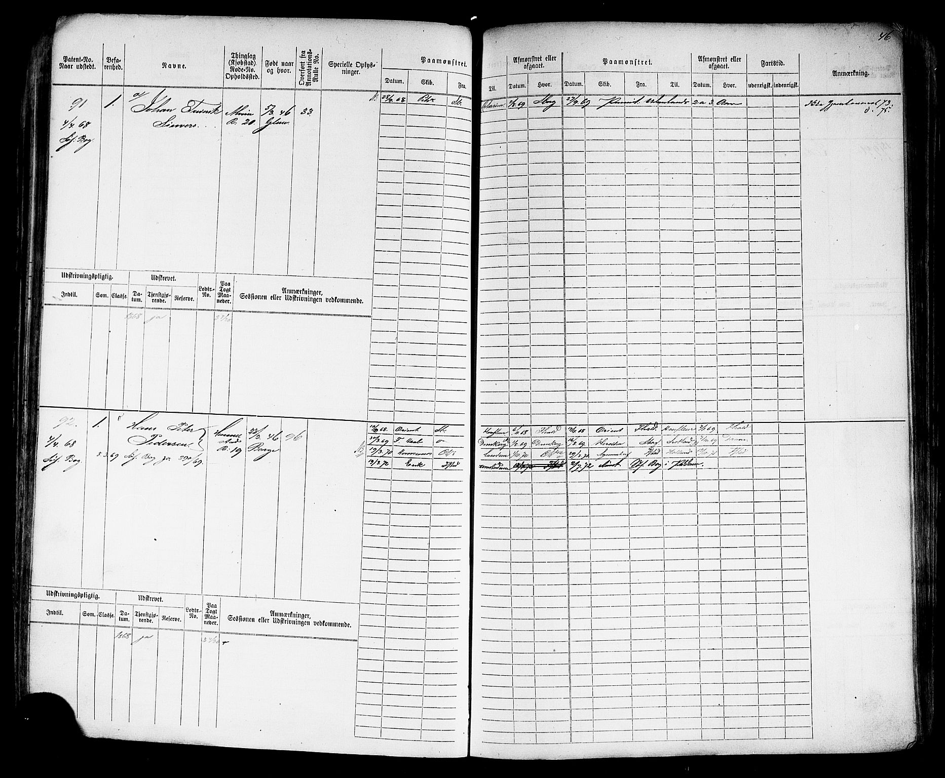 Sarpsborg mønstringskontor, AV/SAO-A-10569c/F/Fc/Fcb/L0003: Hovedrulle, 1860-1881, s. 49