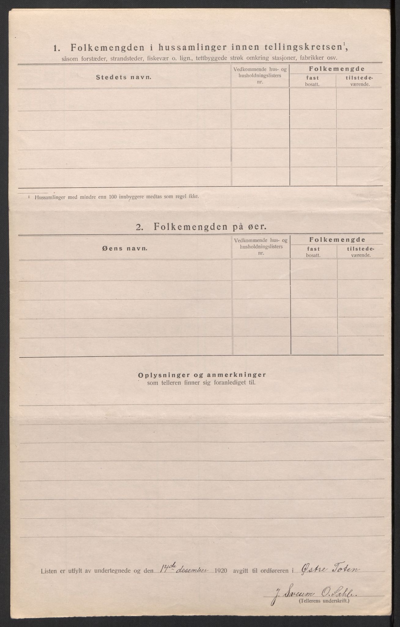 SAH, Folketelling 1920 for 0528 Østre Toten herred, 1920, s. 48