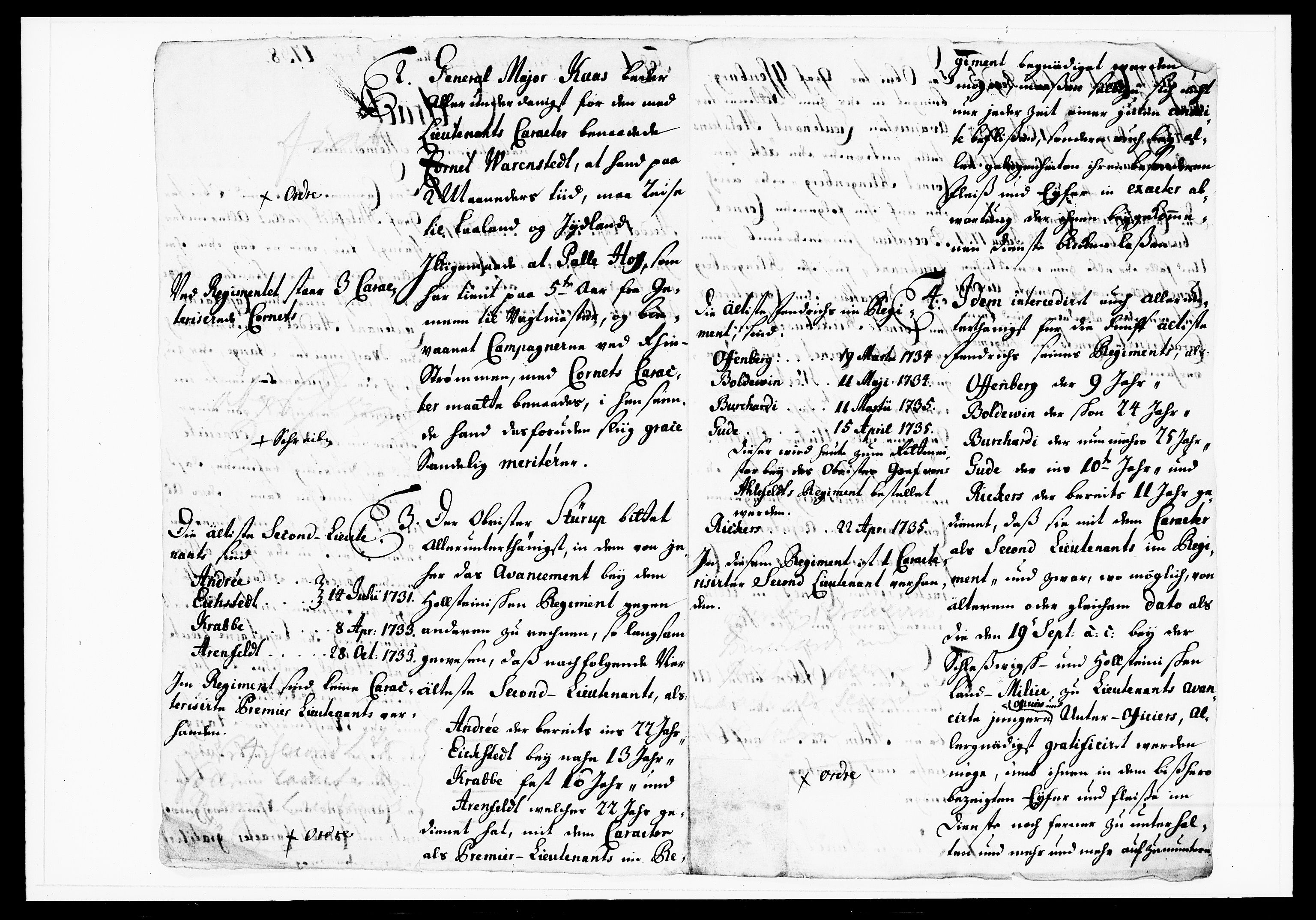 Krigskollegiet, Krigskancelliet, DRA/A-0006/-/1143-1150: Refererede sager, 1738, s. 466