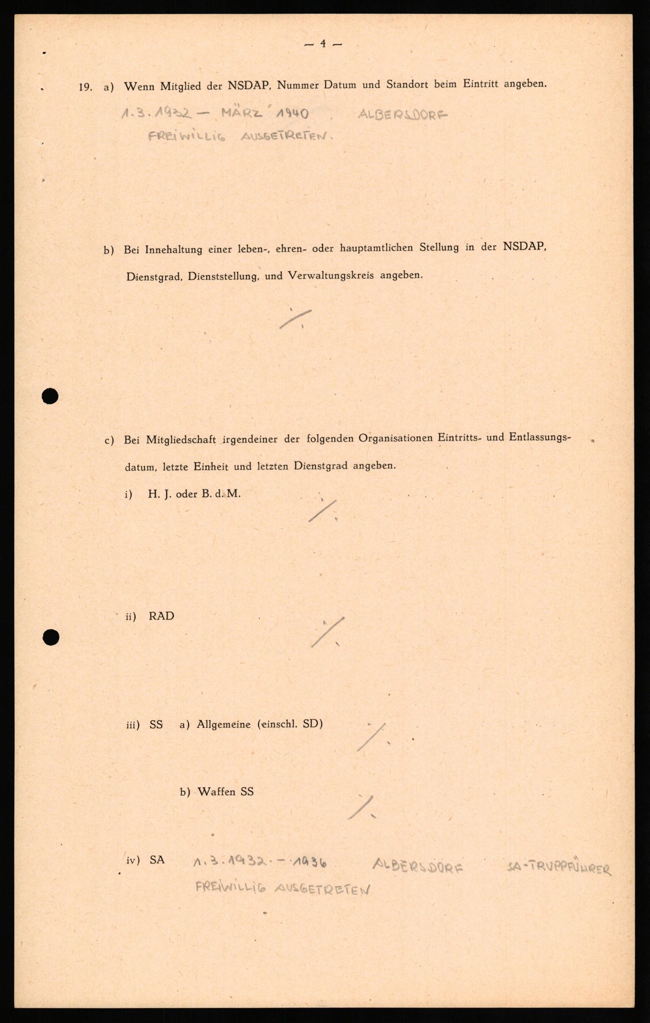 Forsvaret, Forsvarets overkommando II, AV/RA-RAFA-3915/D/Db/L0027: CI Questionaires. Tyske okkupasjonsstyrker i Norge. Tyskere., 1945-1946, s. 112