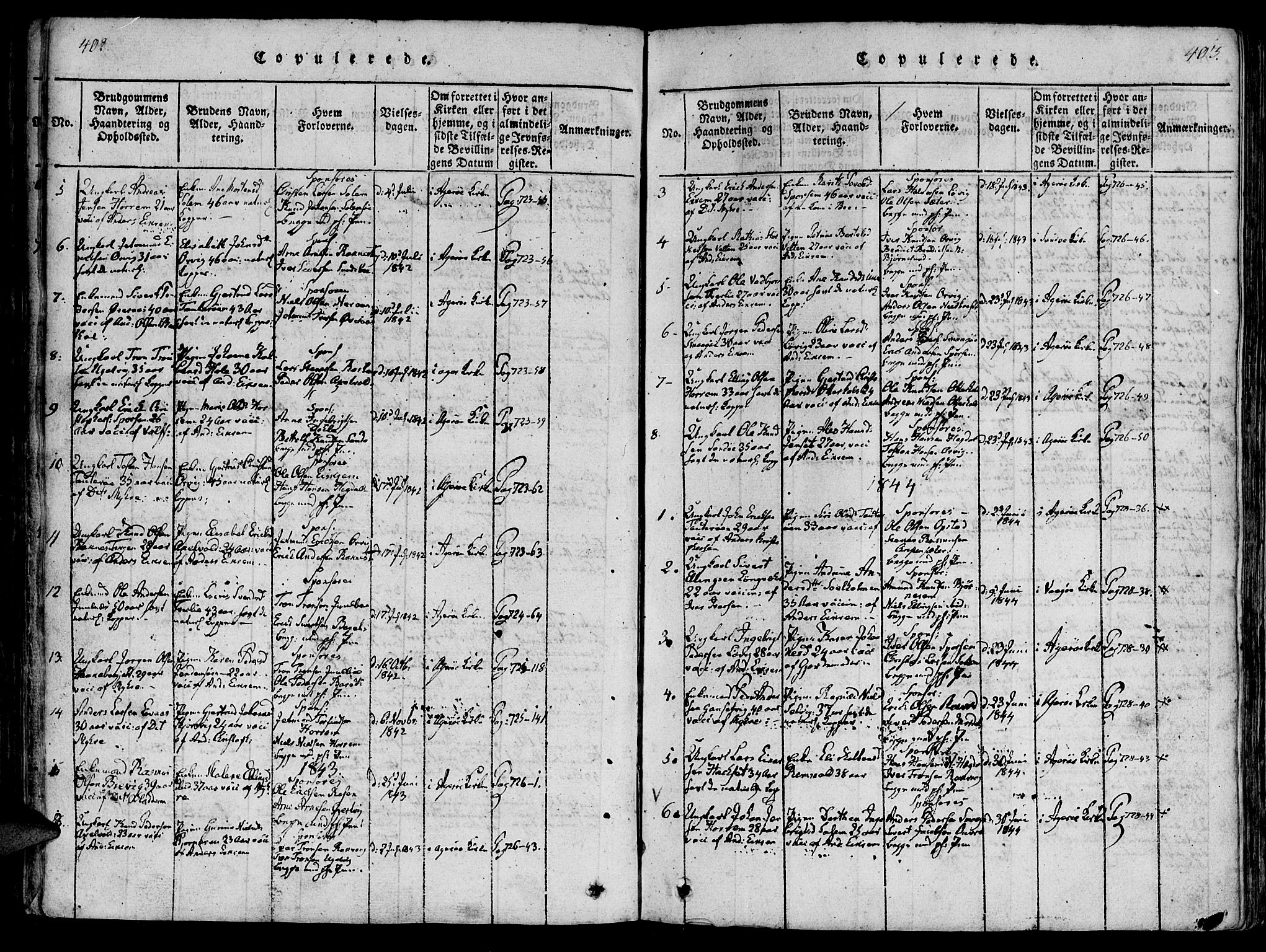 Ministerialprotokoller, klokkerbøker og fødselsregistre - Møre og Romsdal, SAT/A-1454/560/L0718: Ministerialbok nr. 560A02, 1817-1844, s. 402-403