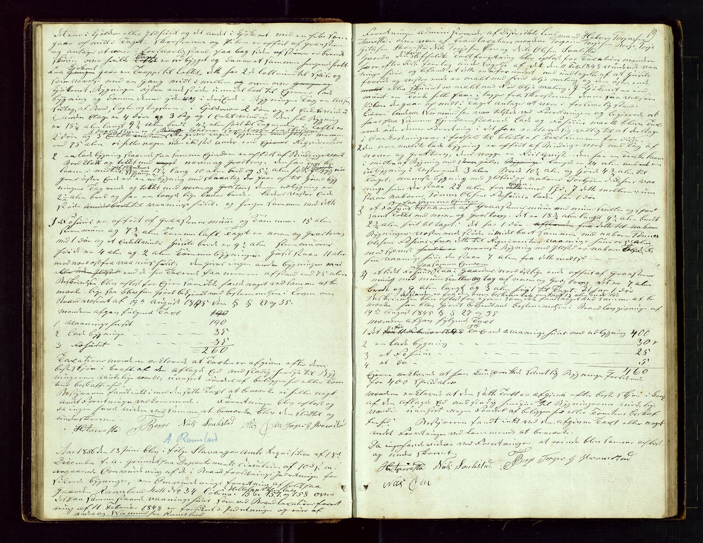 Helleland lensmannskontor, AV/SAST-A-100209/Goa/L0001: "Brandtaxations-Protocol for Hetlands Thinglag", 1847-1920, s. 18b-19a