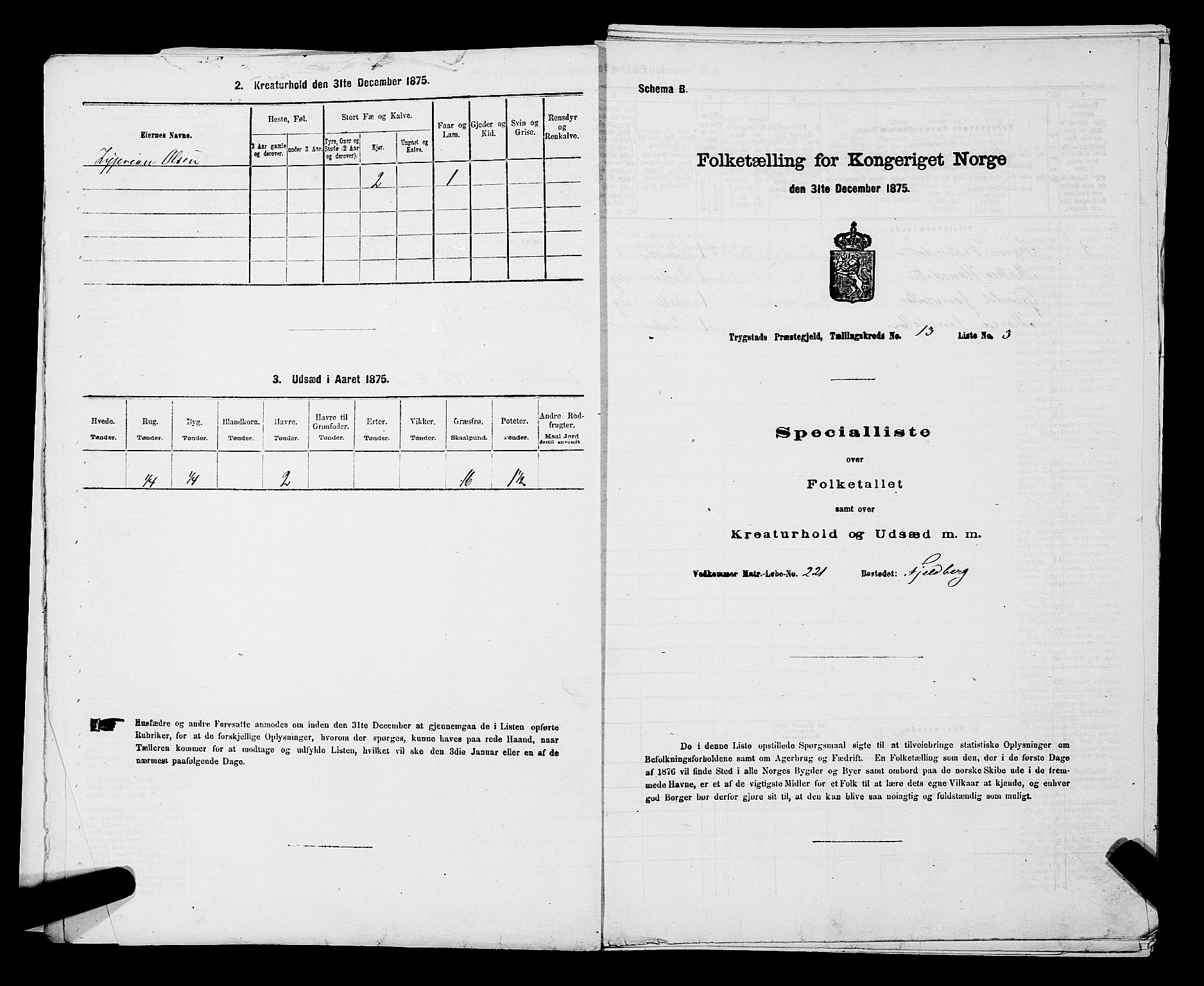 RA, Folketelling 1875 for 0122P Trøgstad prestegjeld, 1875, s. 1436