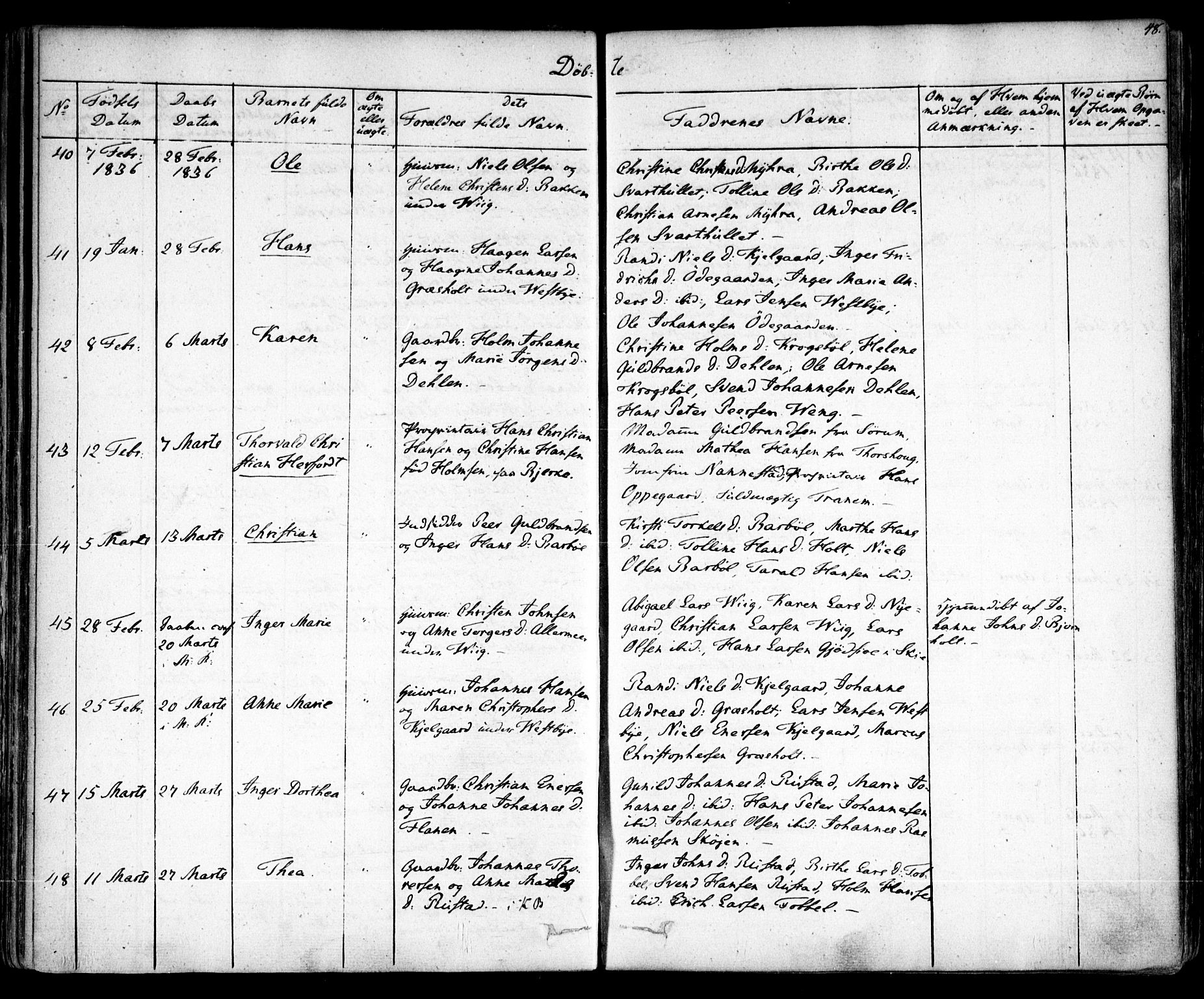 Enebakk prestekontor Kirkebøker, SAO/A-10171c/F/Fa/L0009: Ministerialbok nr. I 9, 1832-1861, s. 48
