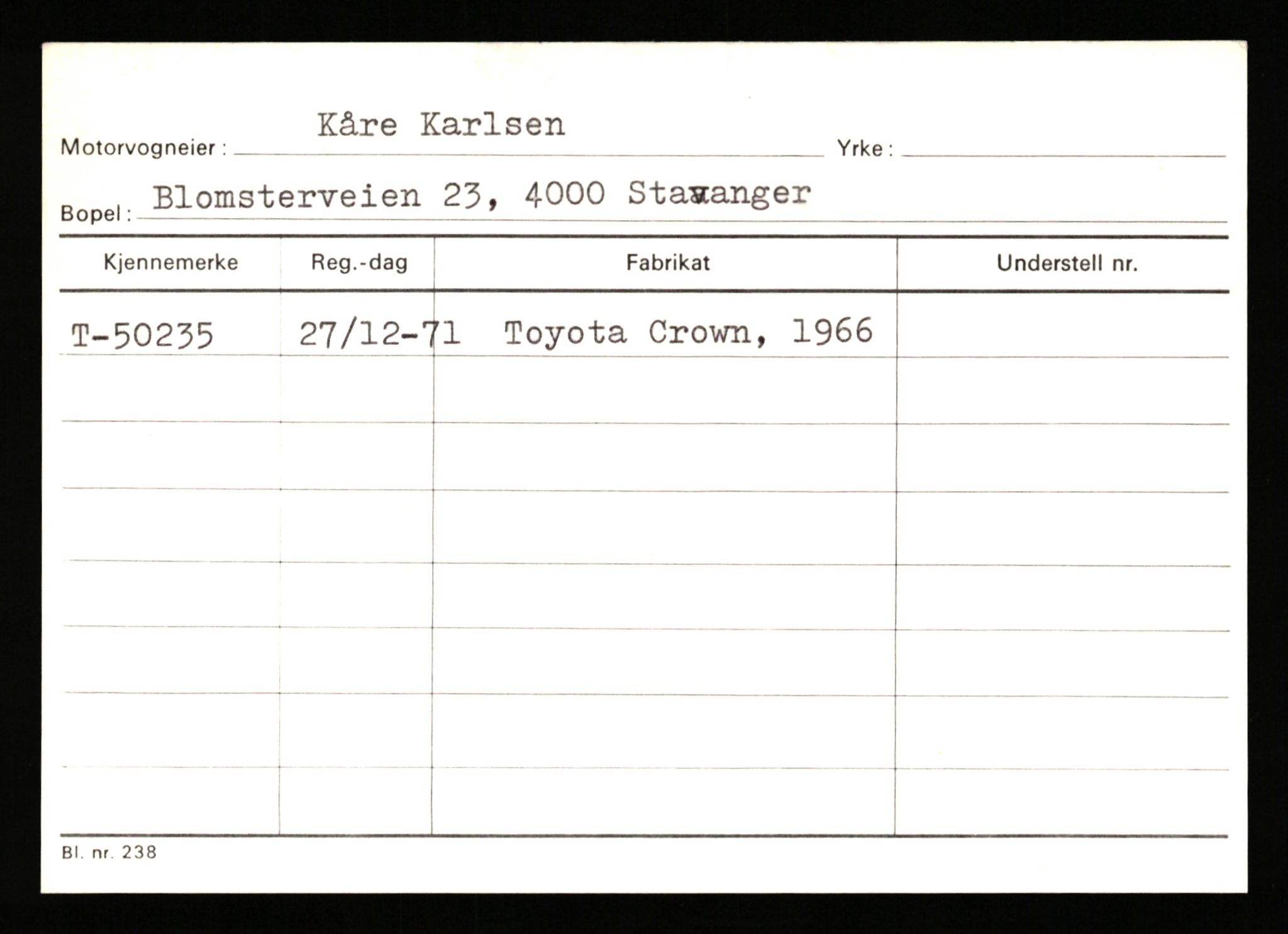 Stavanger trafikkstasjon, AV/SAST-A-101942/0/G/L0007: Registreringsnummer: 49019 - 67460, 1930-1971, s. 239