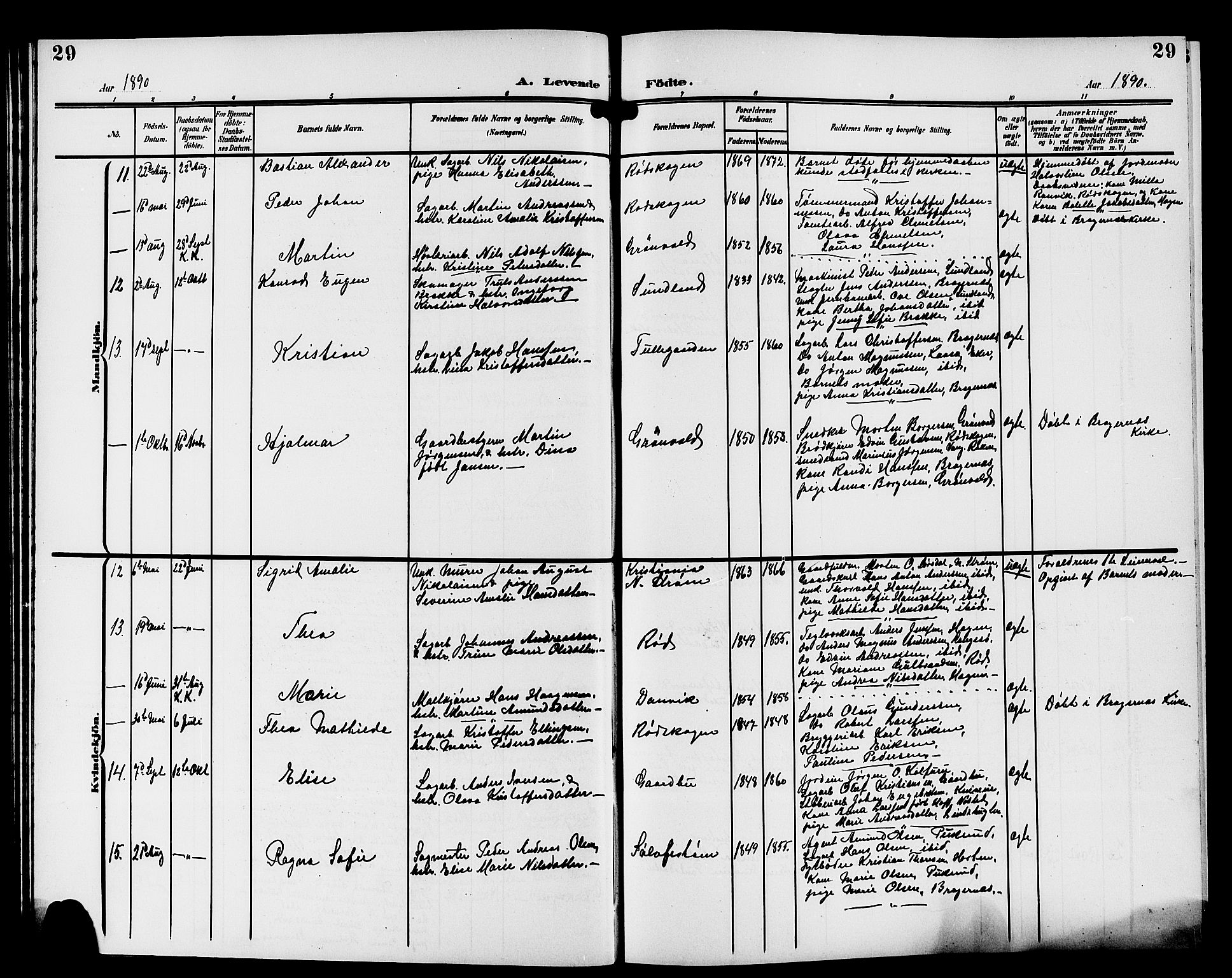 Strømsgodset kirkebøker, AV/SAKO-A-324/G/Ga/L0002: Klokkerbok nr. 2, 1885-1910, s. 29