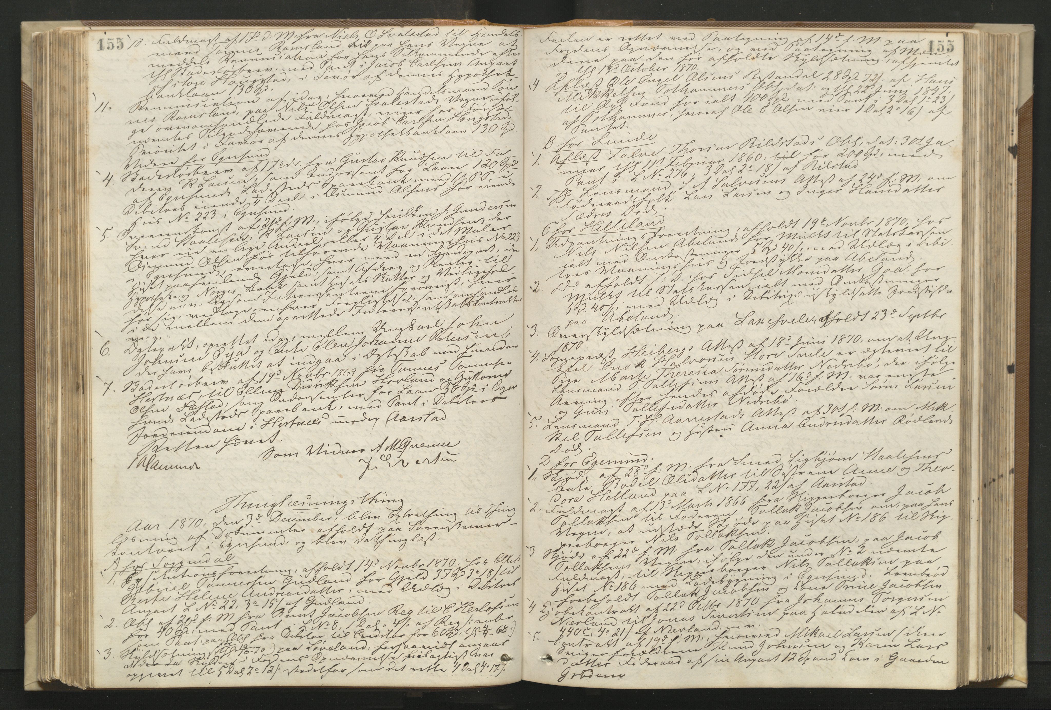 Dalane sorenskriveri, AV/SAST-A-100309/001/3/30/30BA/L0001: TINGBOK, 1868-1875, s. 155