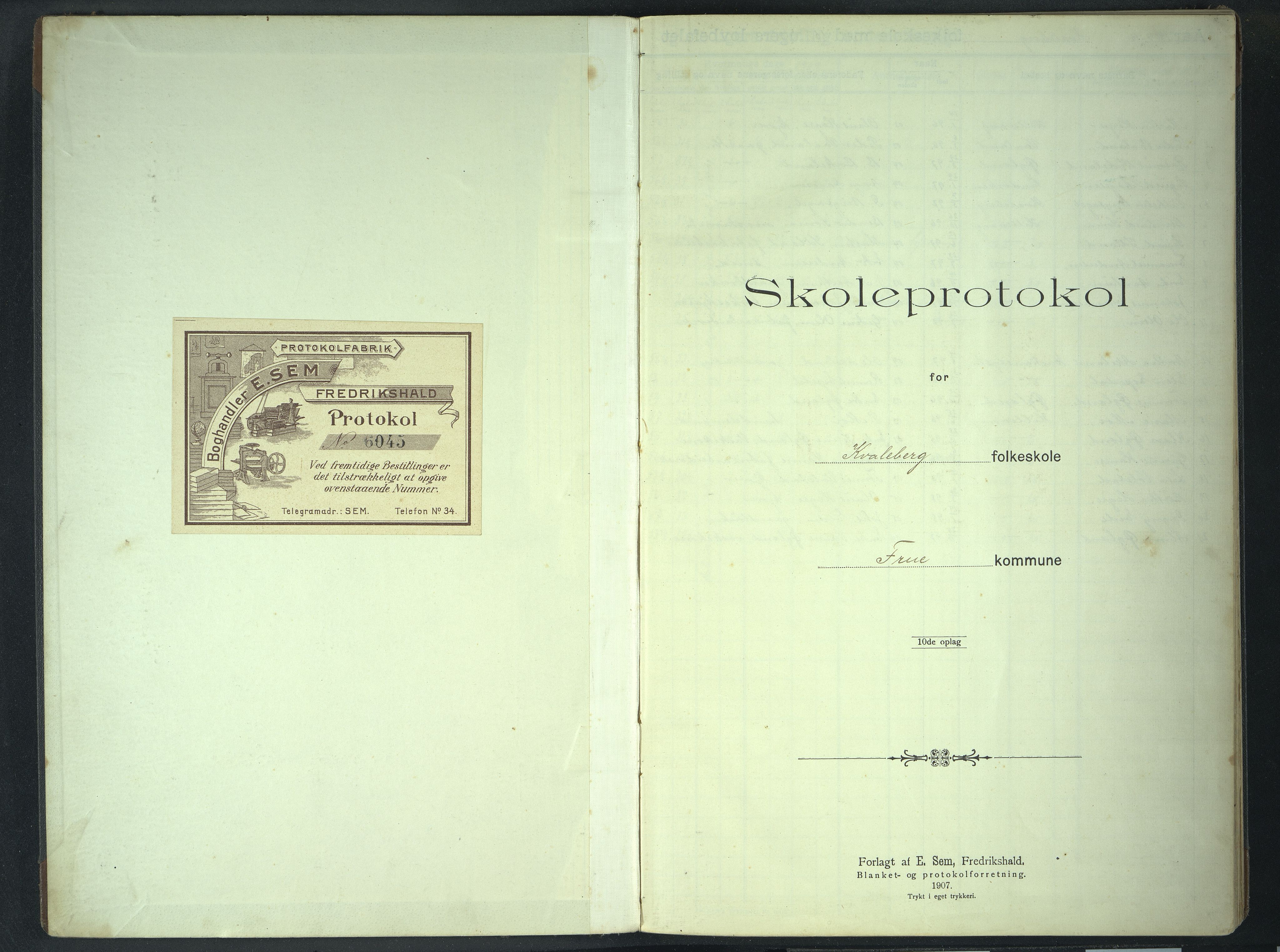 Hetland kommune. Kvaleberg skole, BYST/A-0145/G/Gb/L0005: Karakterprotokoll, 1909-1920