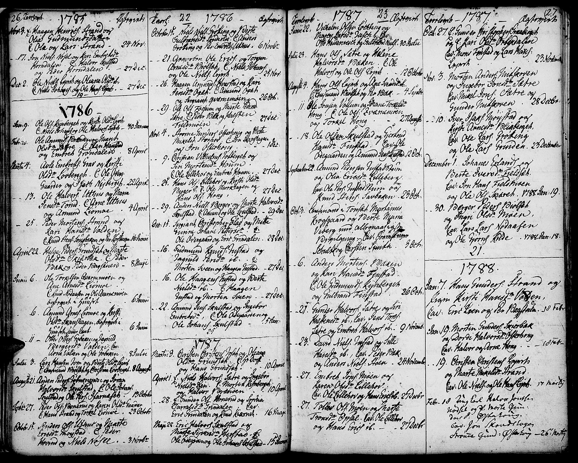 Elverum prestekontor, AV/SAH-PREST-044/H/Ha/Haa/L0005: Ministerialbok nr. 5, 1777-1793, s. 22-23