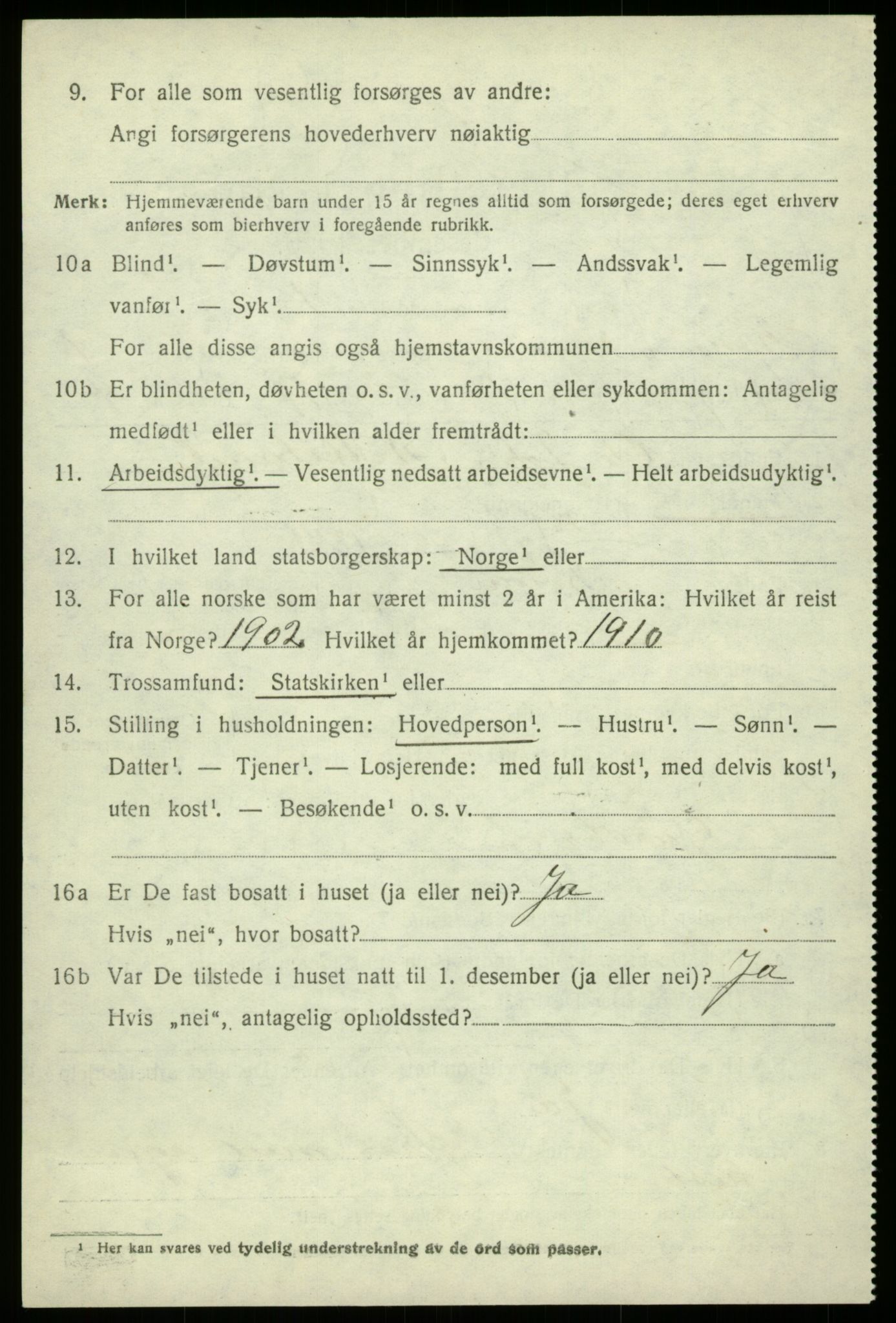 SAB, Folketelling 1920 for 1238 Kvam herred, 1920, s. 3392