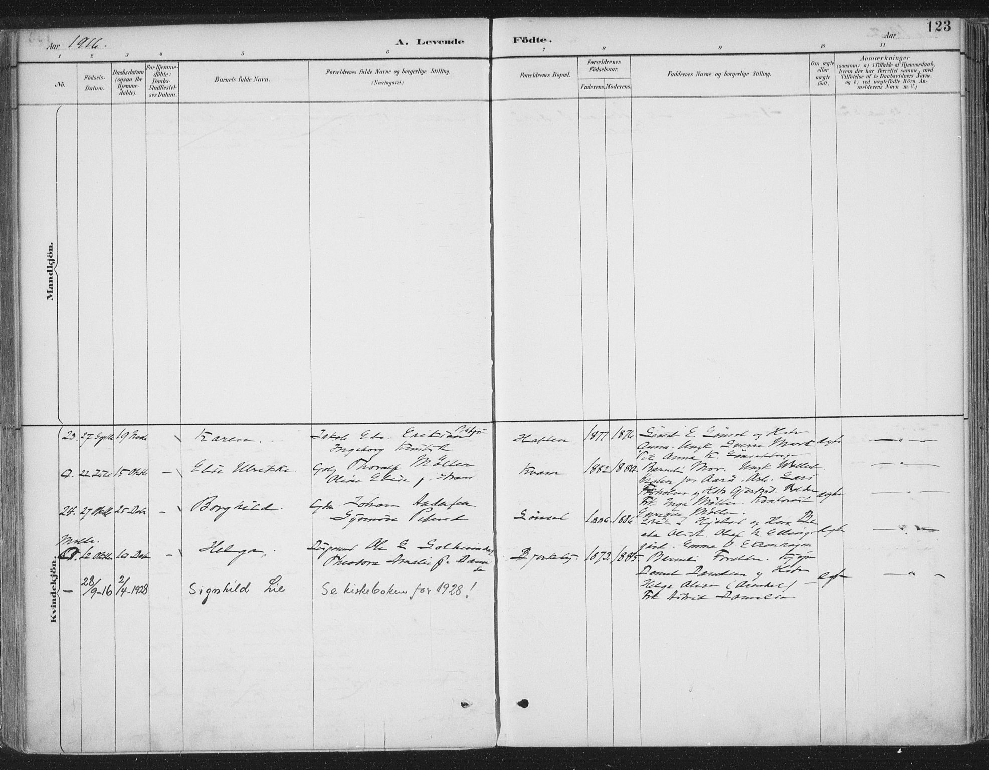 Ministerialprotokoller, klokkerbøker og fødselsregistre - Møre og Romsdal, SAT/A-1454/555/L0658: Ministerialbok nr. 555A09, 1887-1917, s. 123
