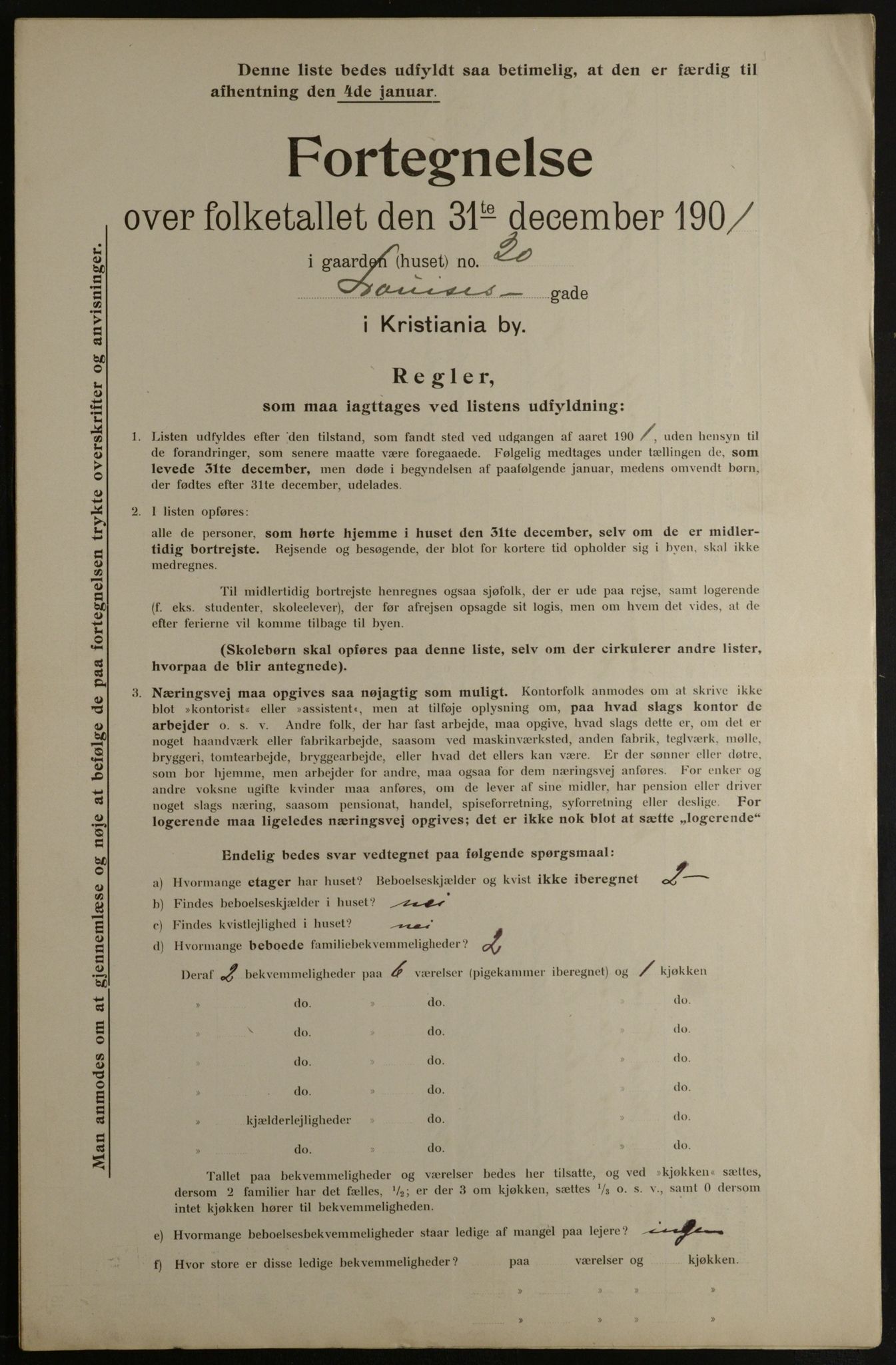 OBA, Kommunal folketelling 31.12.1901 for Kristiania kjøpstad, 1901, s. 9032