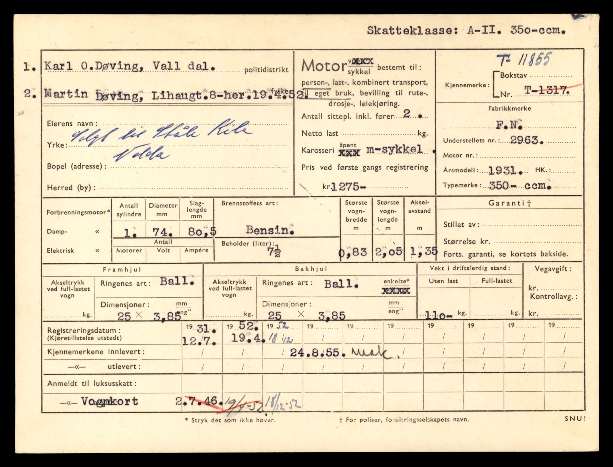 Møre og Romsdal vegkontor - Ålesund trafikkstasjon, AV/SAT-A-4099/F/Fe/L0031: Registreringskort for kjøretøy T 11800 - T 11996, 1927-1998, s. 971