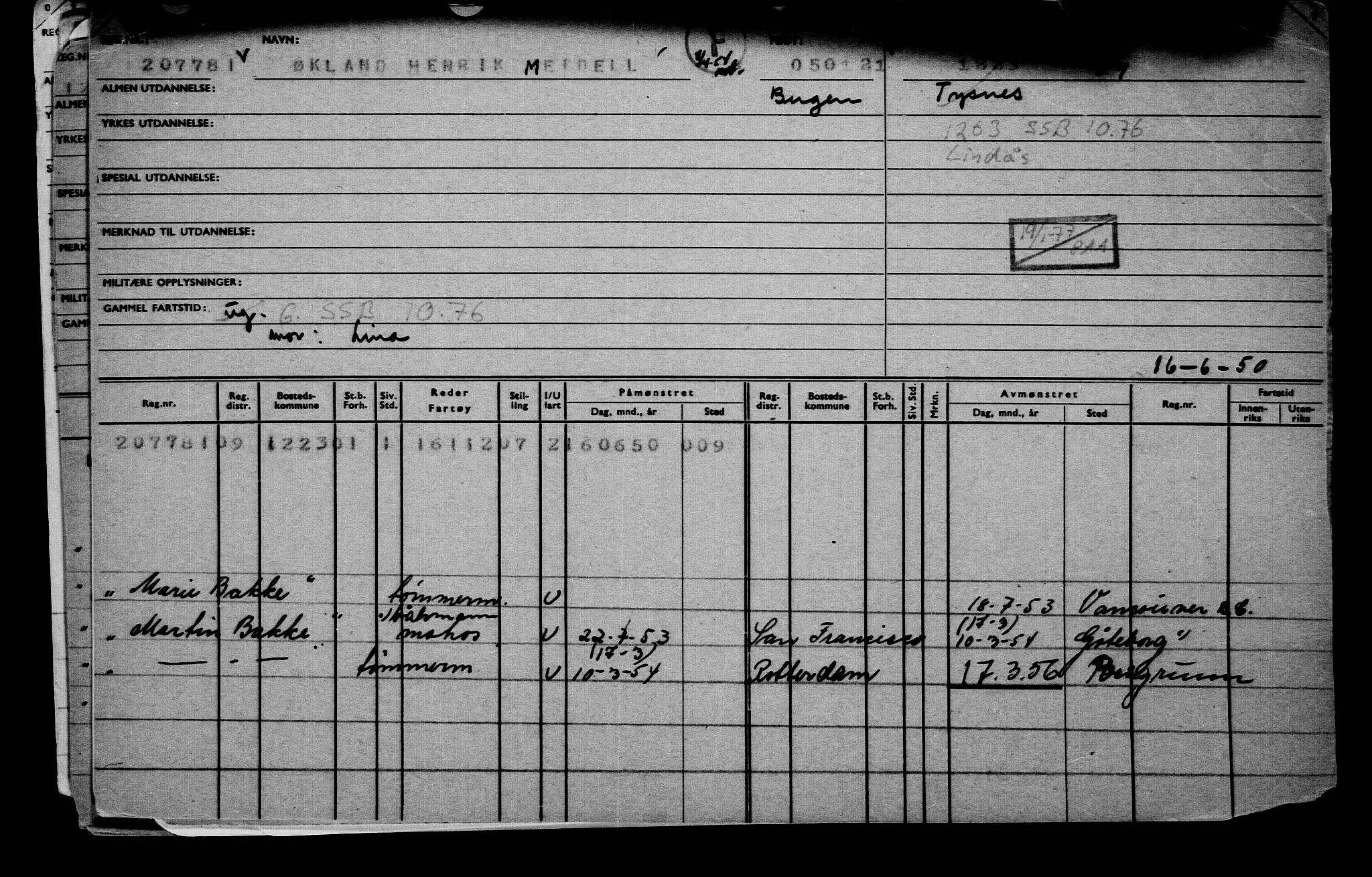 Direktoratet for sjømenn, AV/RA-S-3545/G/Gb/L0189: Hovedkort, 1921, s. 123