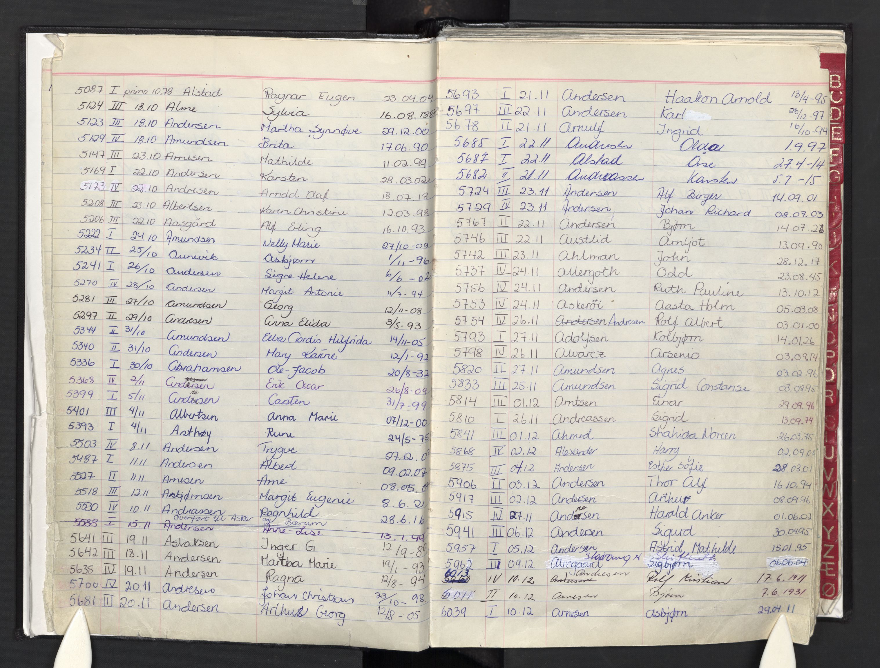 Oslo skifterett, AV/SAO-A-10383/F/Fa/Faa/L0078: Navneregister dødsfallssaker, 1978
