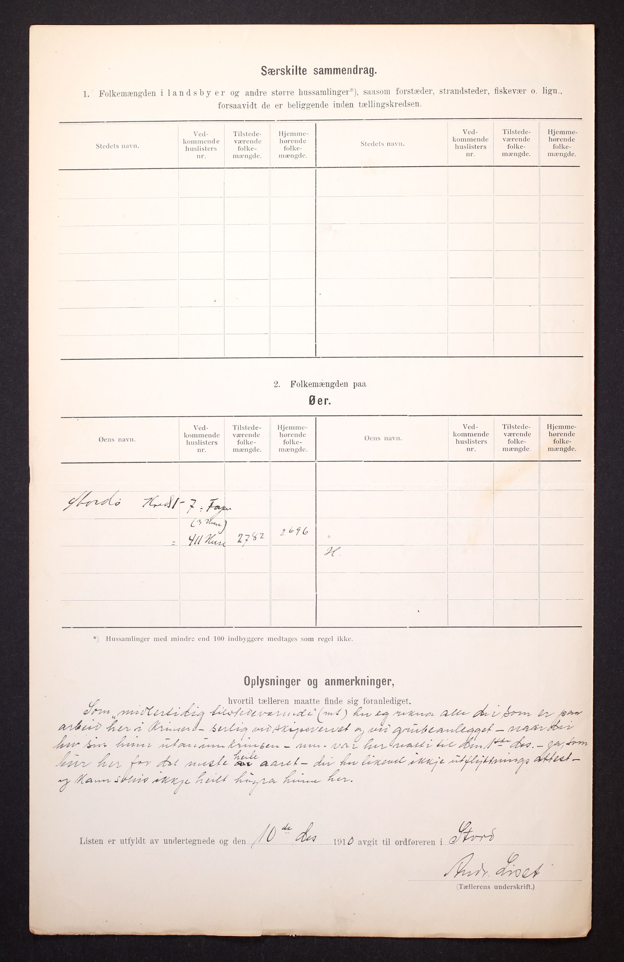 RA, Folketelling 1910 for 1221 Stord herred, 1910, s. 6